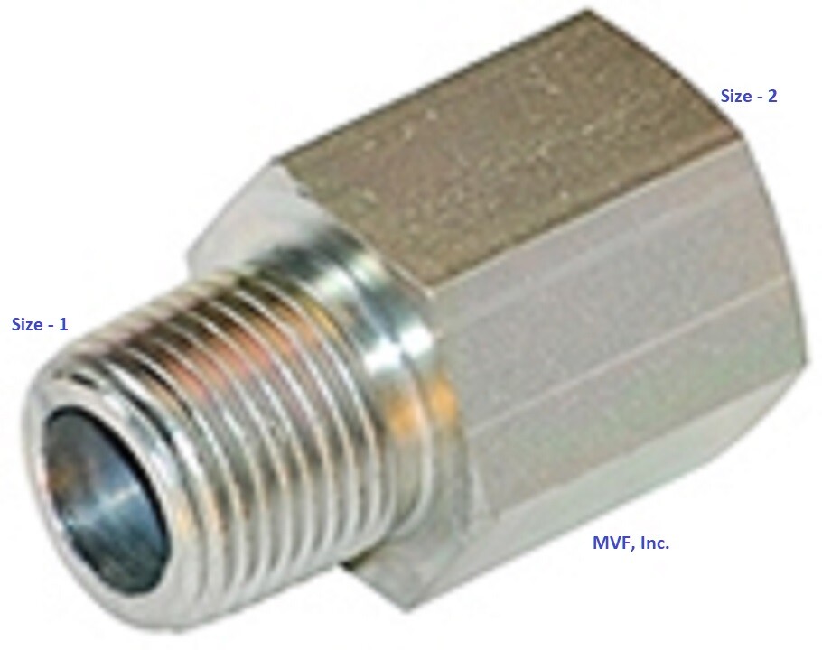 3/4″ Male NPT x 3/4″ Female NPT Straight Pipe Adapter Plated Steel 5405-12-12