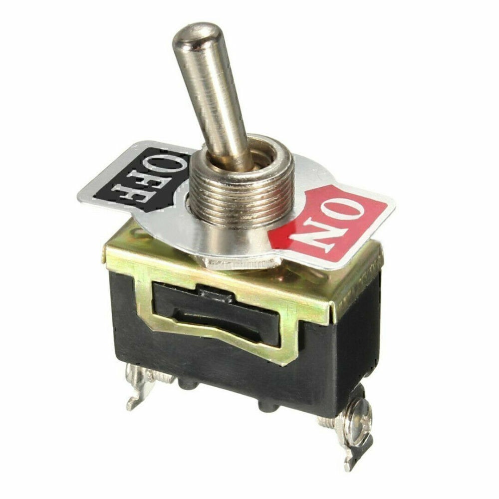 5* toggle switch SPST 12V 24V 250V Volt 15A ON OFF Flick Auto Car Boat 2-pole US