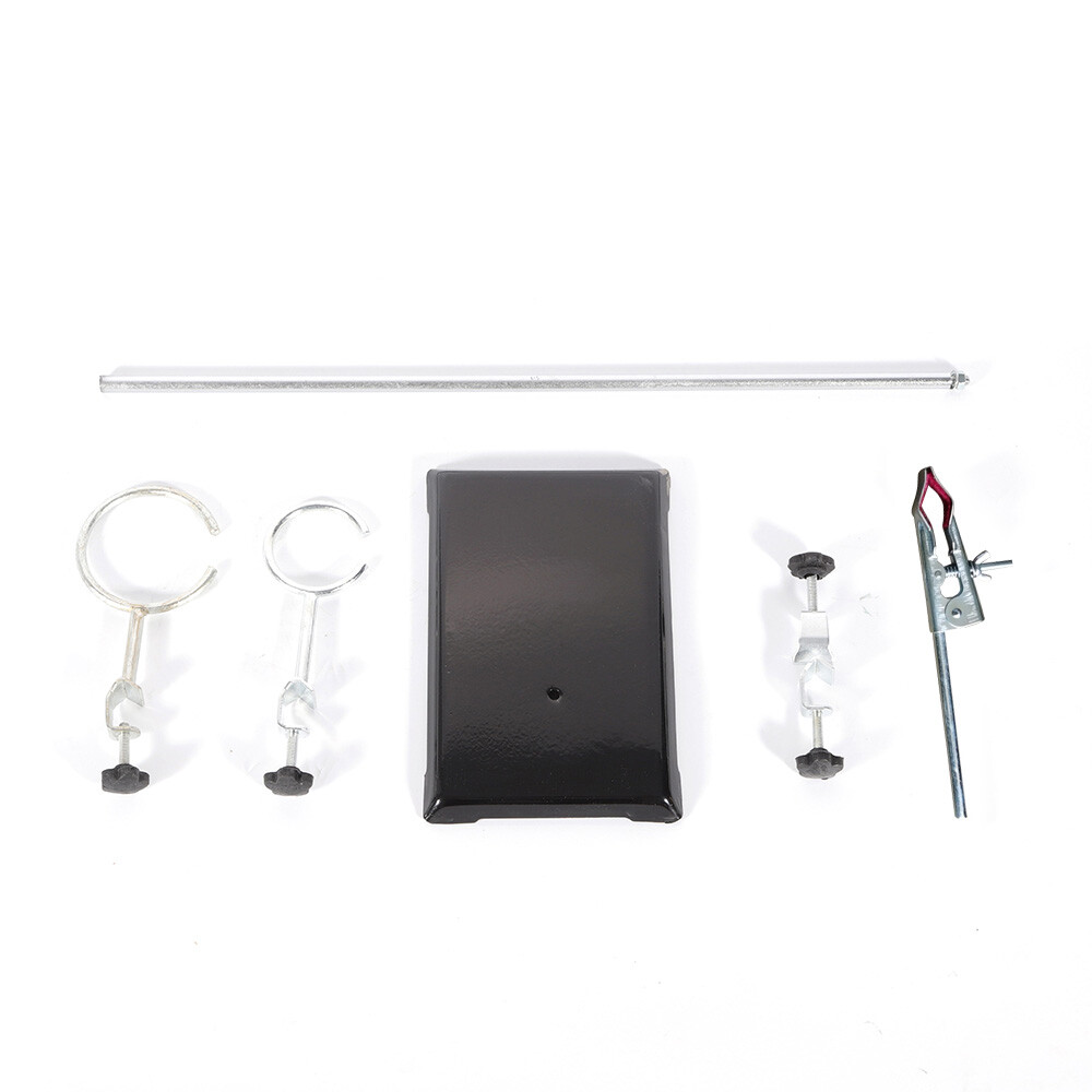 Lab Iron Stand Flask Condenser Clamp Ring Rack Set Support Holder Chemistry NEW