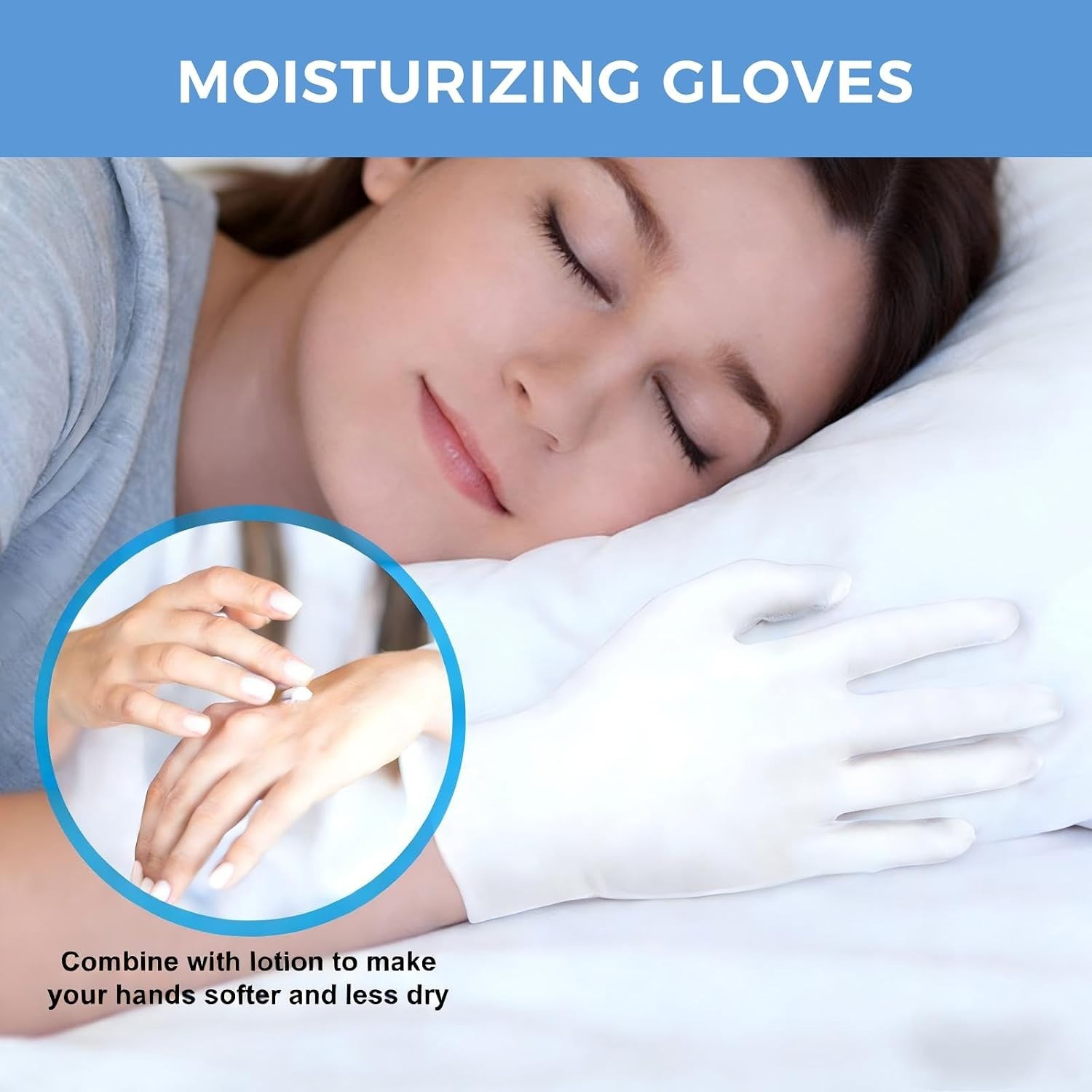 Stretchable White Gloves for Moisturizing & Inspection – 3 Pairs for Men & Women