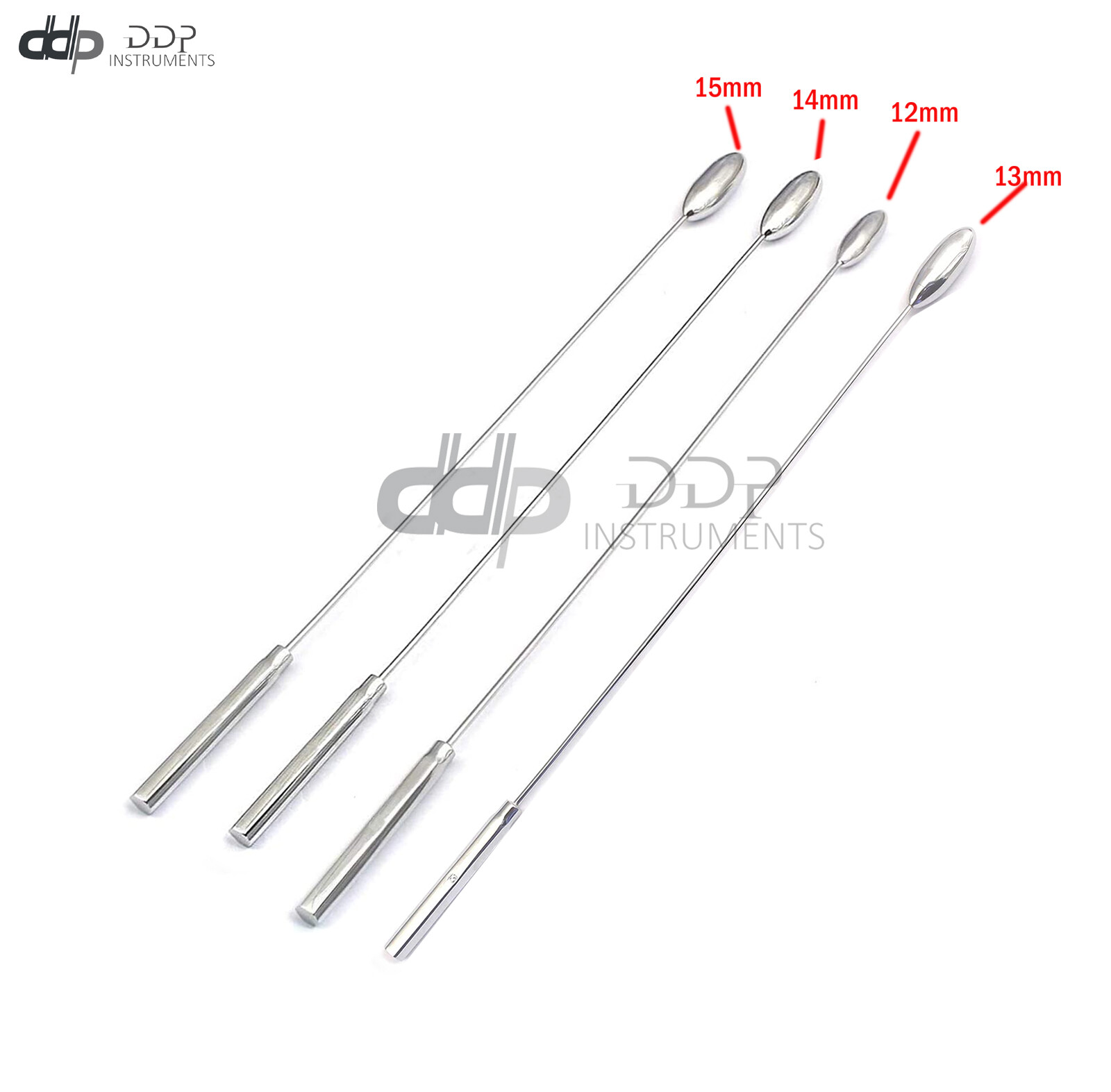 Lot Of 4 Pieces Bakes Rosebud Urethral Sounds 12MM,13MM,14MM,15MM Surgical Inst