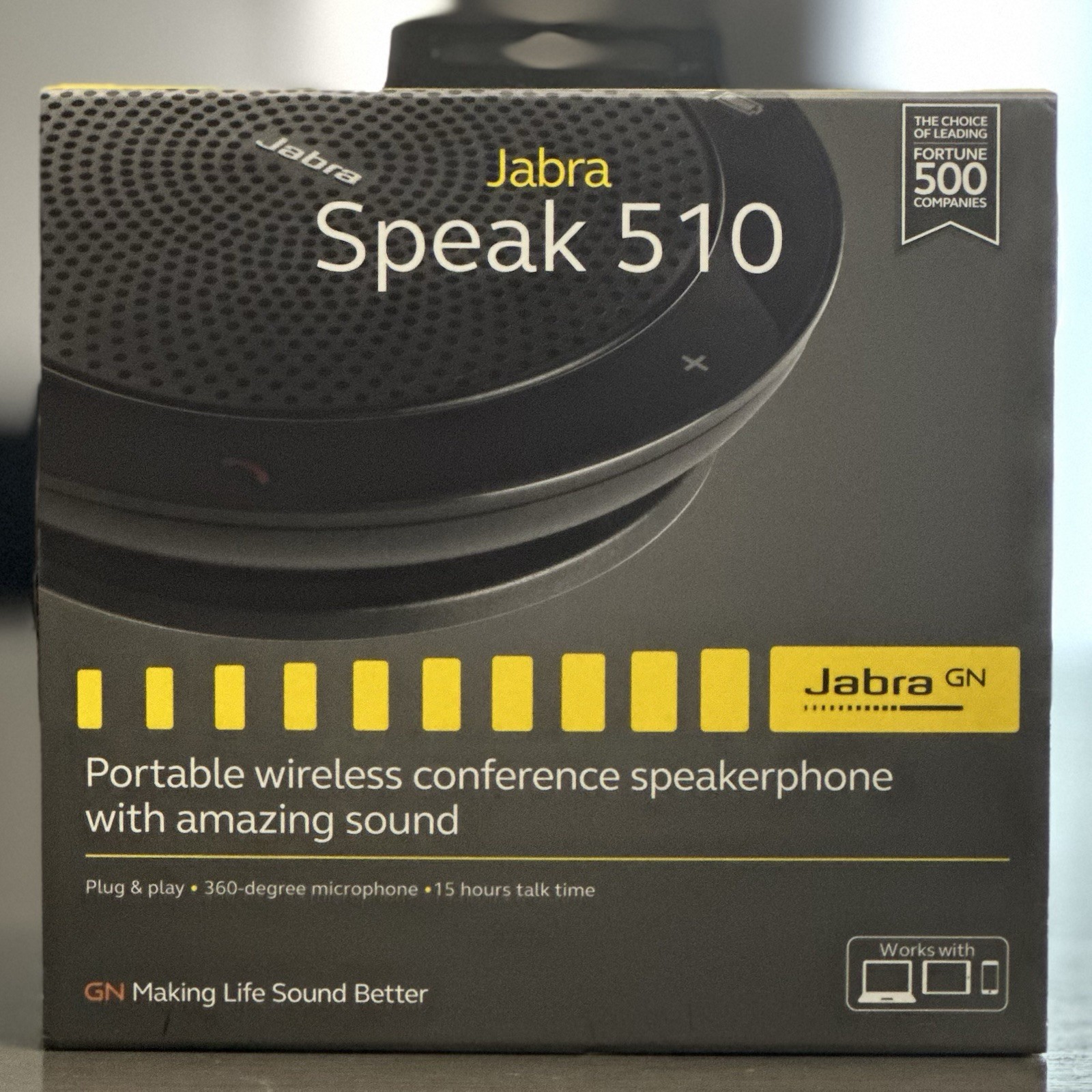 Jabra GN Speak 510 Portable USB Wireless Bluetooth Speaker PHS002W – NEW