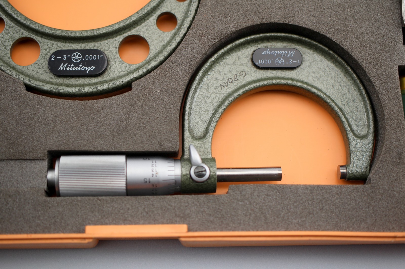 Mitutoyo 103-922 Outside Micrometer Set Standards 0-3″ Range Case Manual, Japan