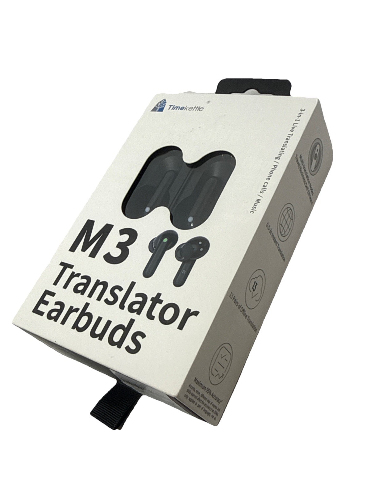 Timekettle M3 Translator Earbuds, Two-Way Device with App, 40 Languages Black
