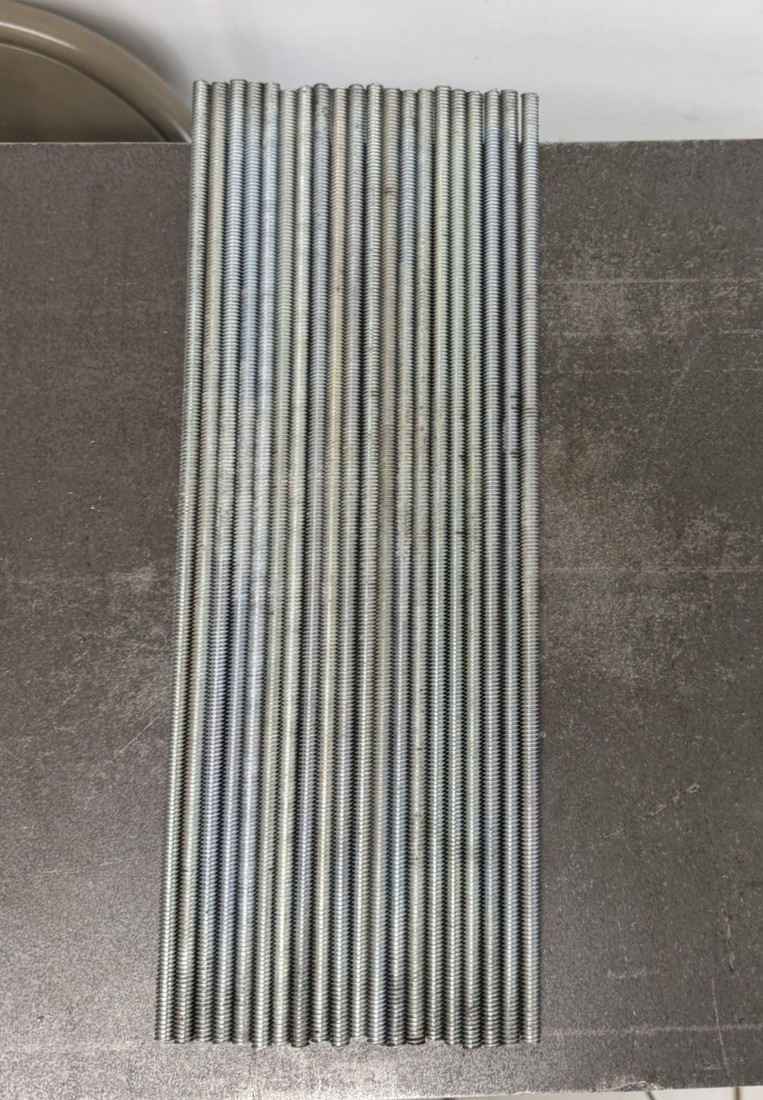 Threaded Rod 1/4-20″ x 12″ Zinc Plated Steel All Thread Rods Coarse (20 PC LOT)