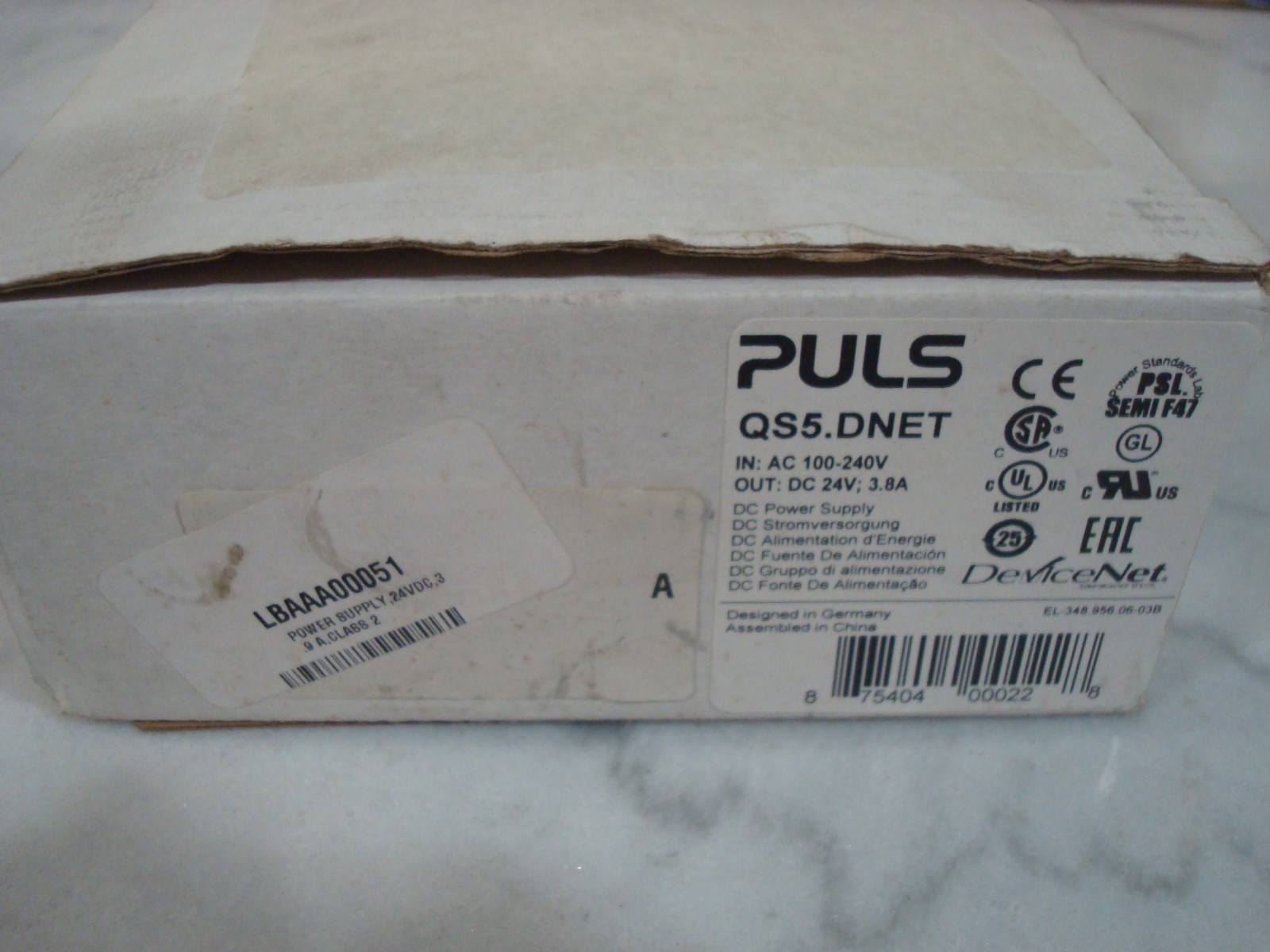 Puls Dimension Qs5.Dnet Din-Rail Power Supply 100-240V