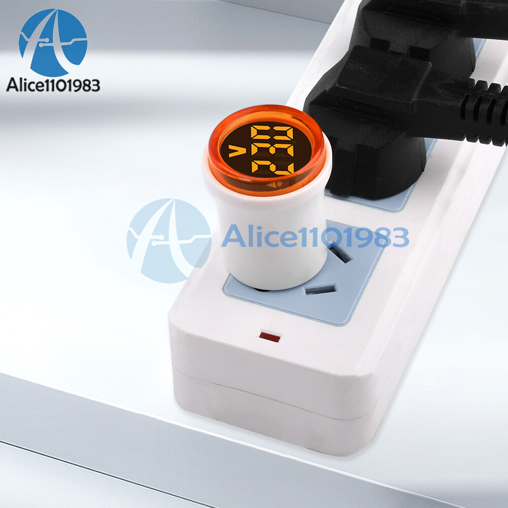 10pcs AC 220V EU Plug LED Digital AC Voltmeter Indicator Voltage Meter 50~500V