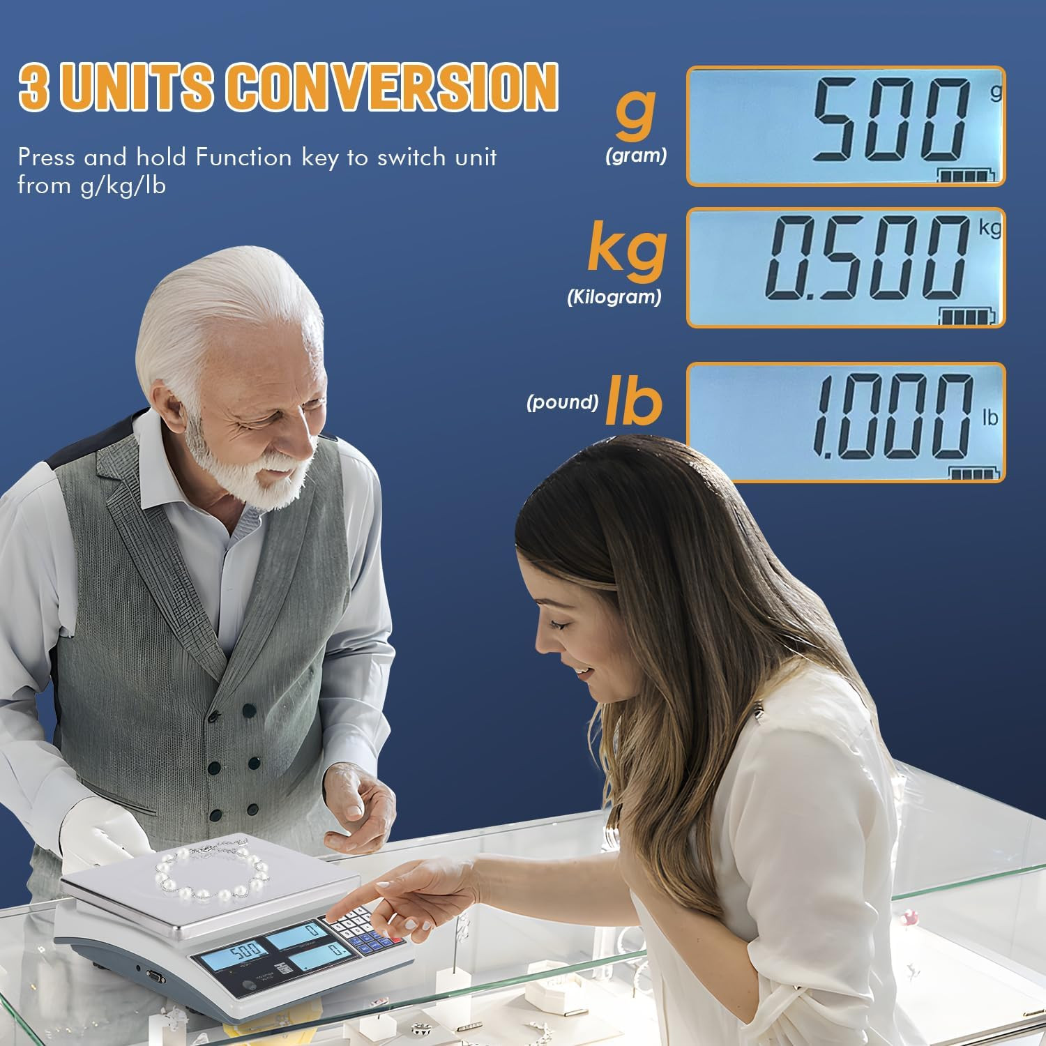 Industrial Counting Scale Digital Scale for Parts and Coins Kg/G/Lb Electronic G