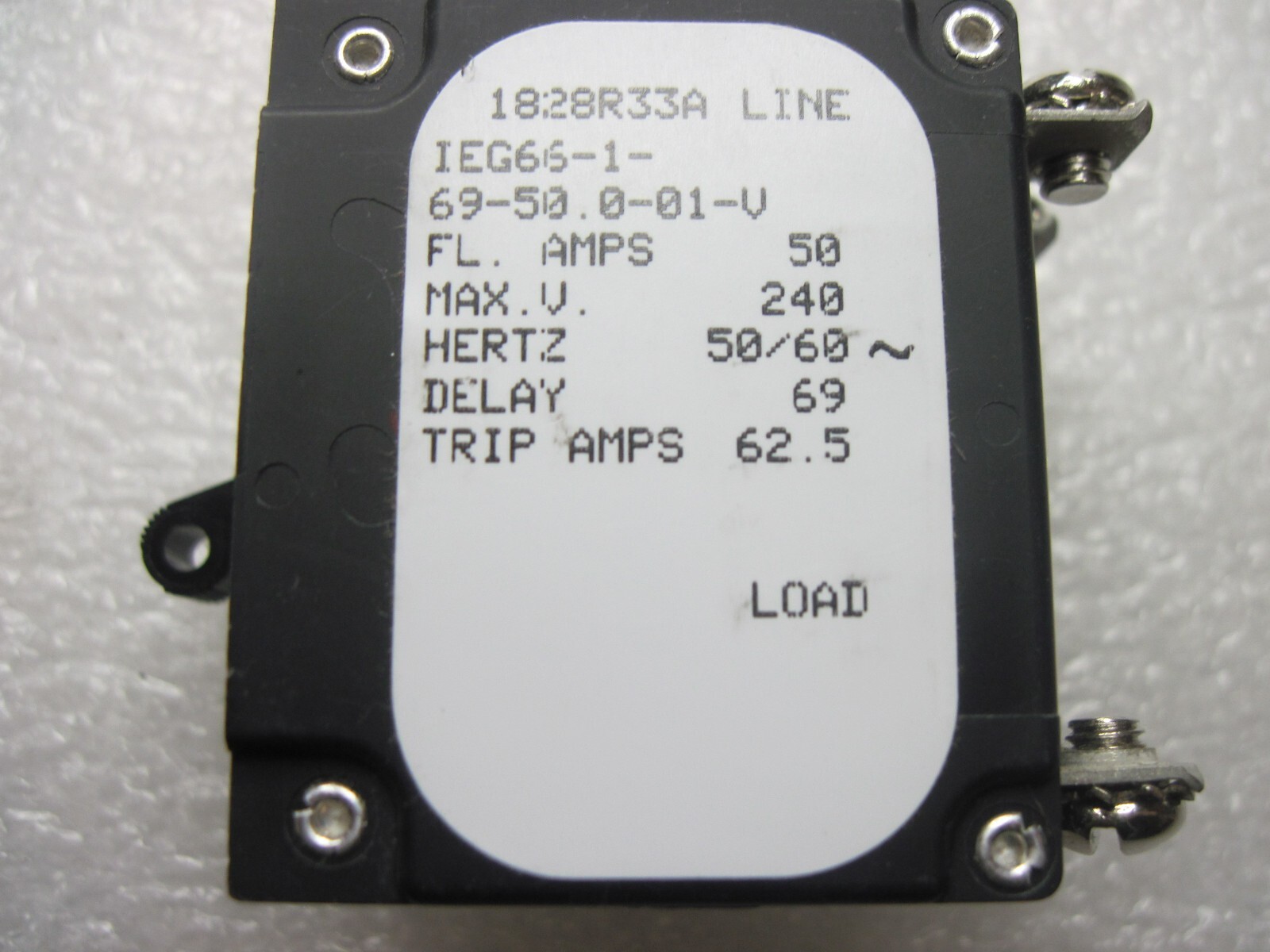 IEG66-1-69-50.0-01-V AIRPAX CIRCUIT BREAKER
