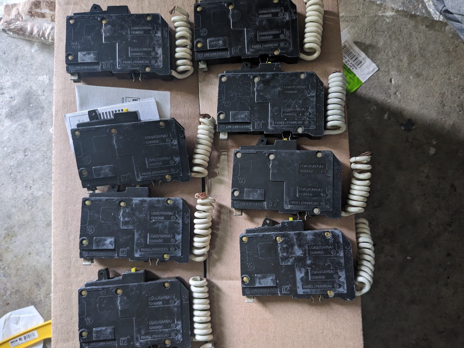 50 PC of QO125 GFI Square D Circuit Breaker used