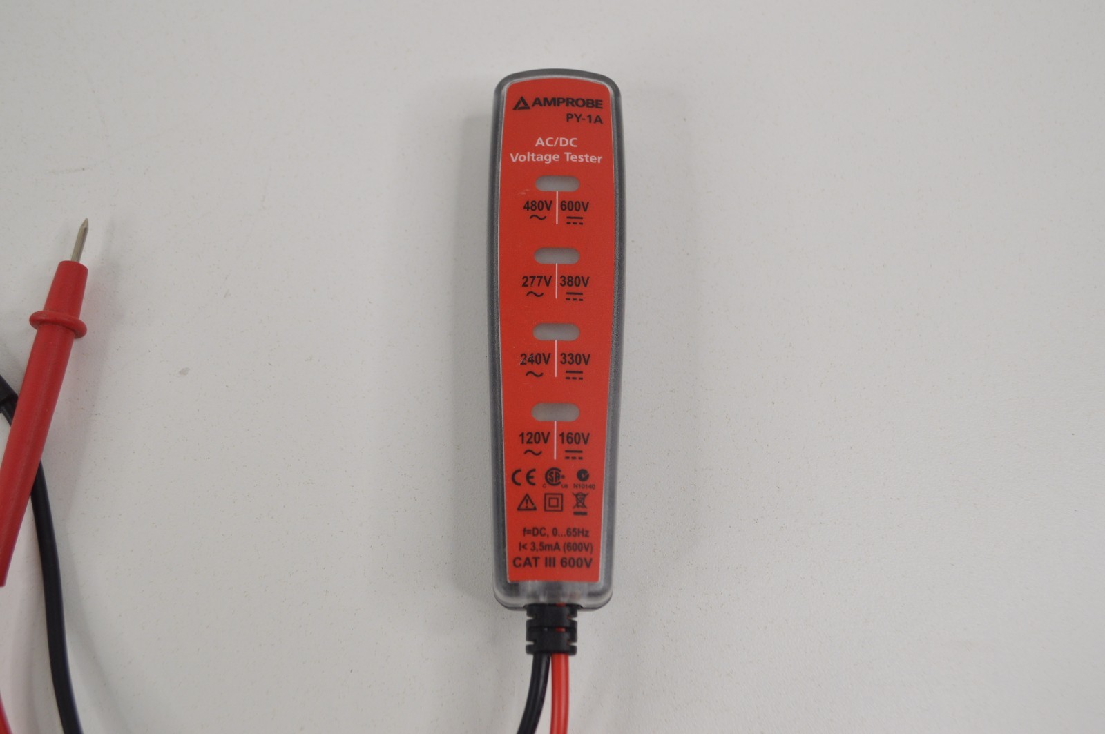 Amprobe AC DC Voltage Tester CAT III Model PY 1A 120V-600V Range TESTED!