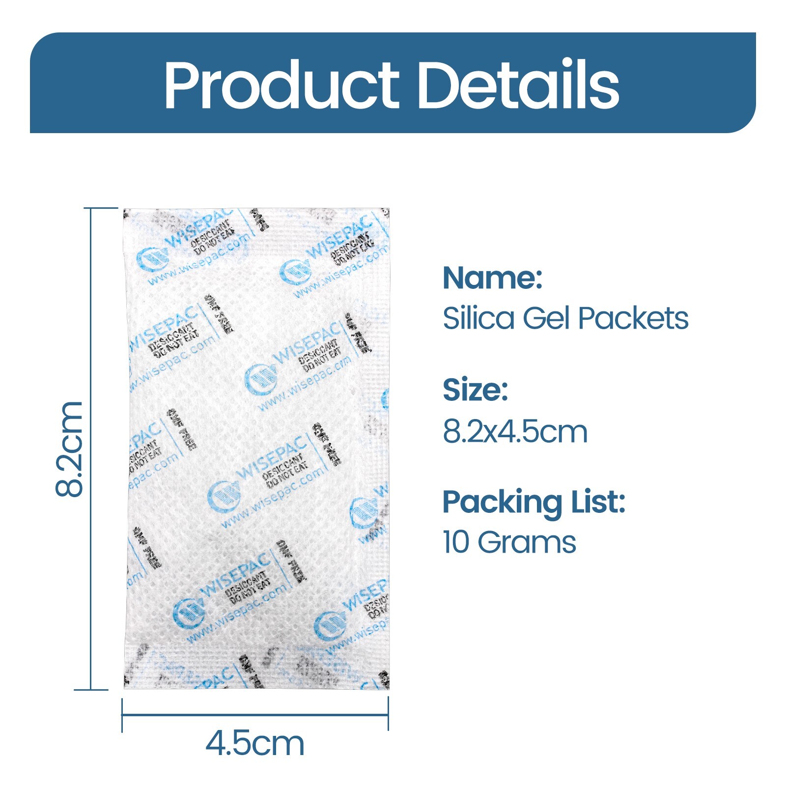 20 Gram 30 Packs Silica Gel Packets Dessicant for Storage, Humidity Packs