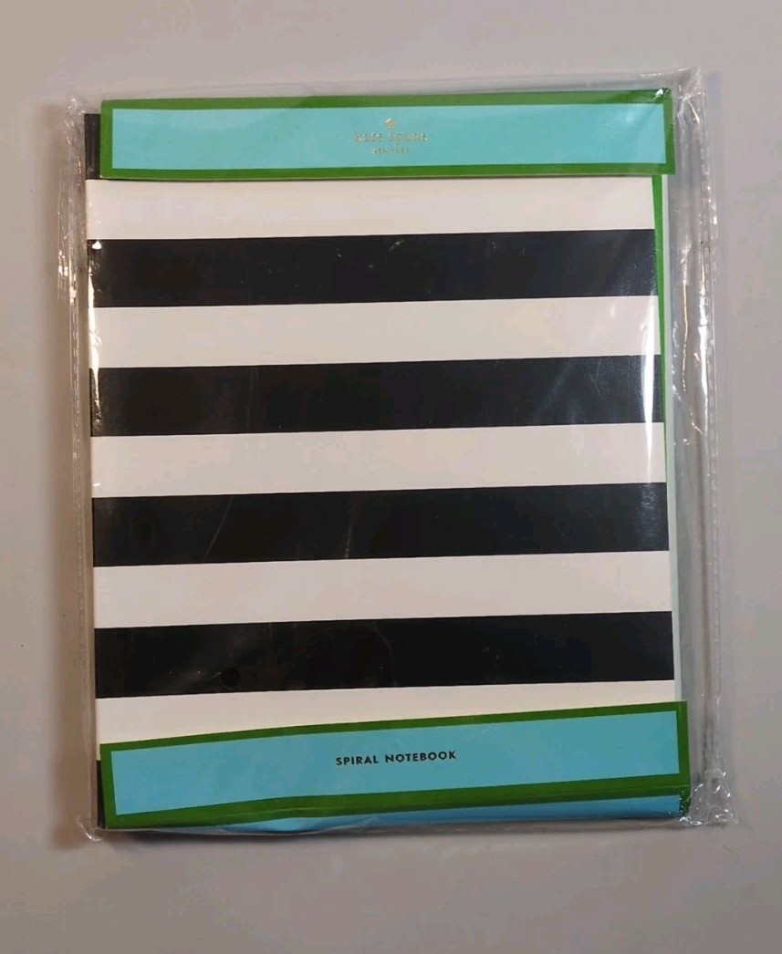 Kate Spade Black And White Spiral Notebook New
