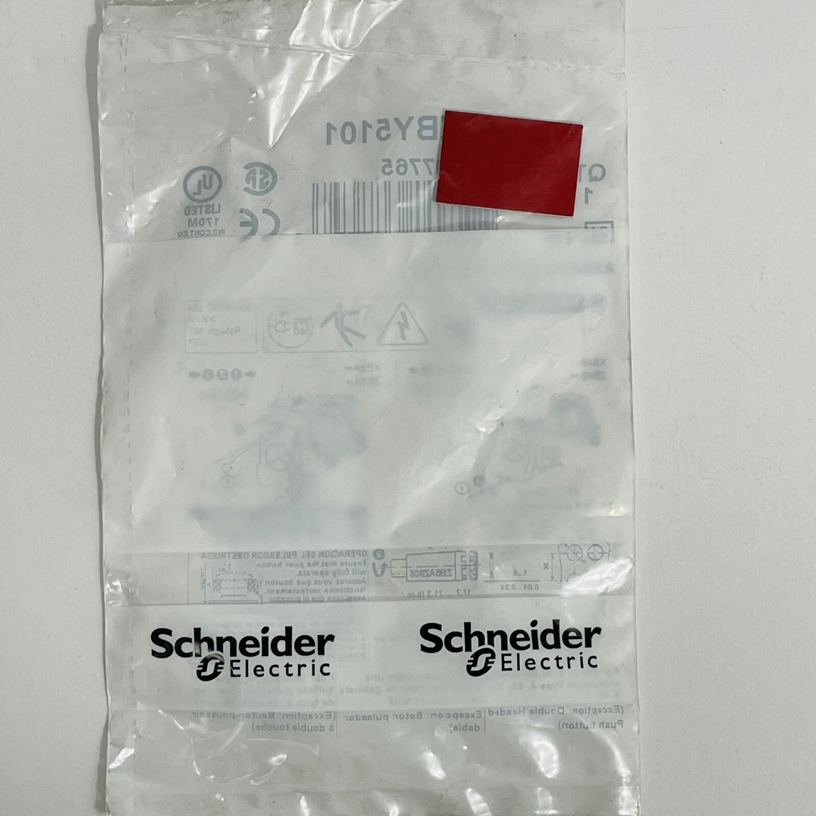 (10) Schneider Electric ZBT5101 Black or Red Blank Legend 18x27mm For XB4 & XB5
