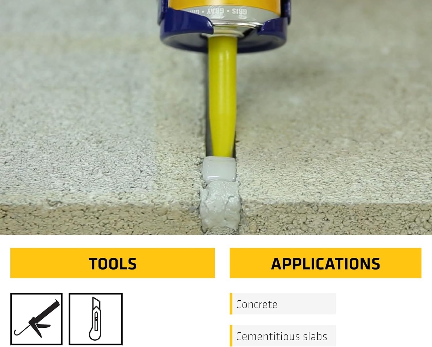 flex Self-Leveling Sealant – Gray Polyurethane, Waterproof, 10.1 fl oz Cartridge