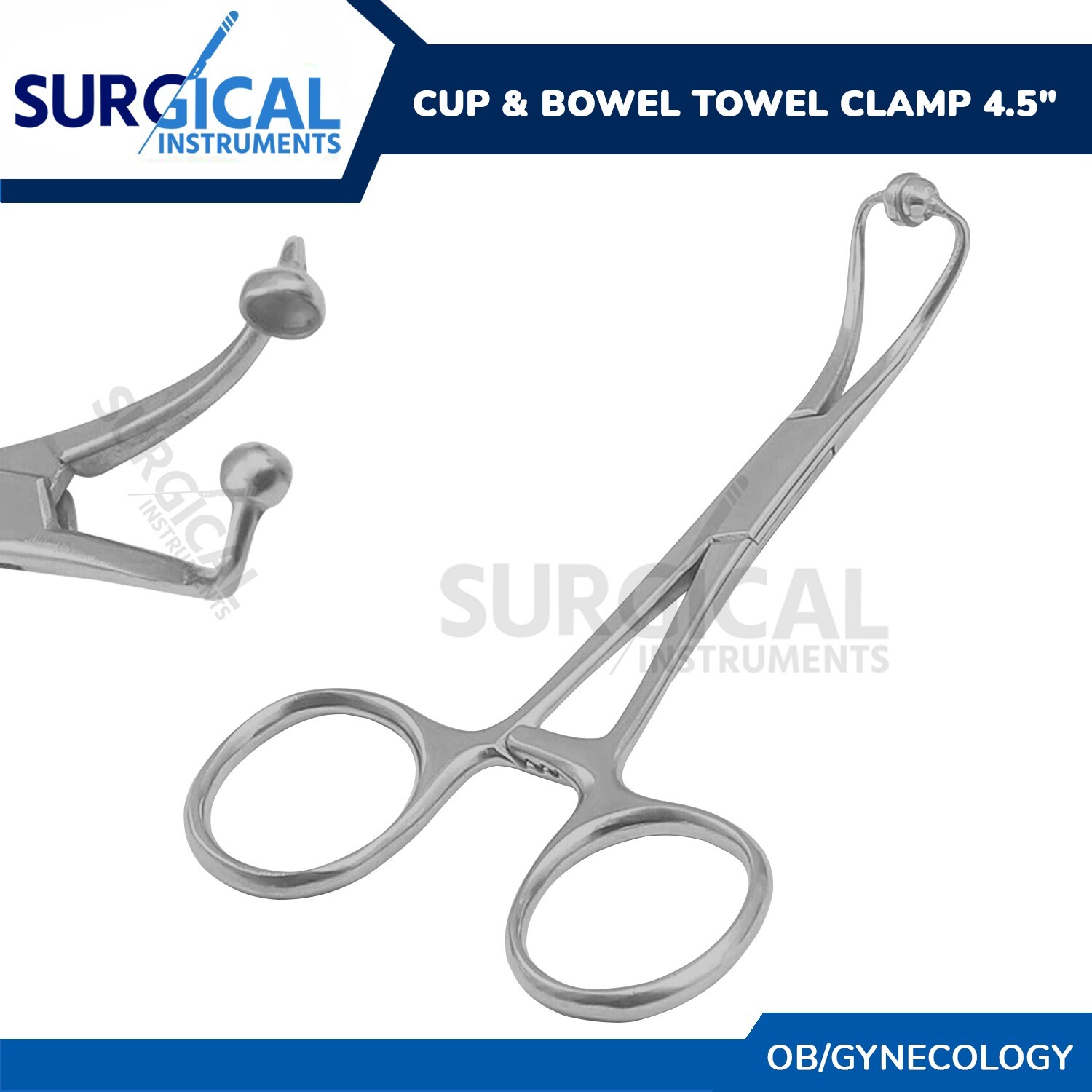 Cup & Bowel Towel Clamp Forceps Surgical Ob/Gynecology 4.5″ German Grade