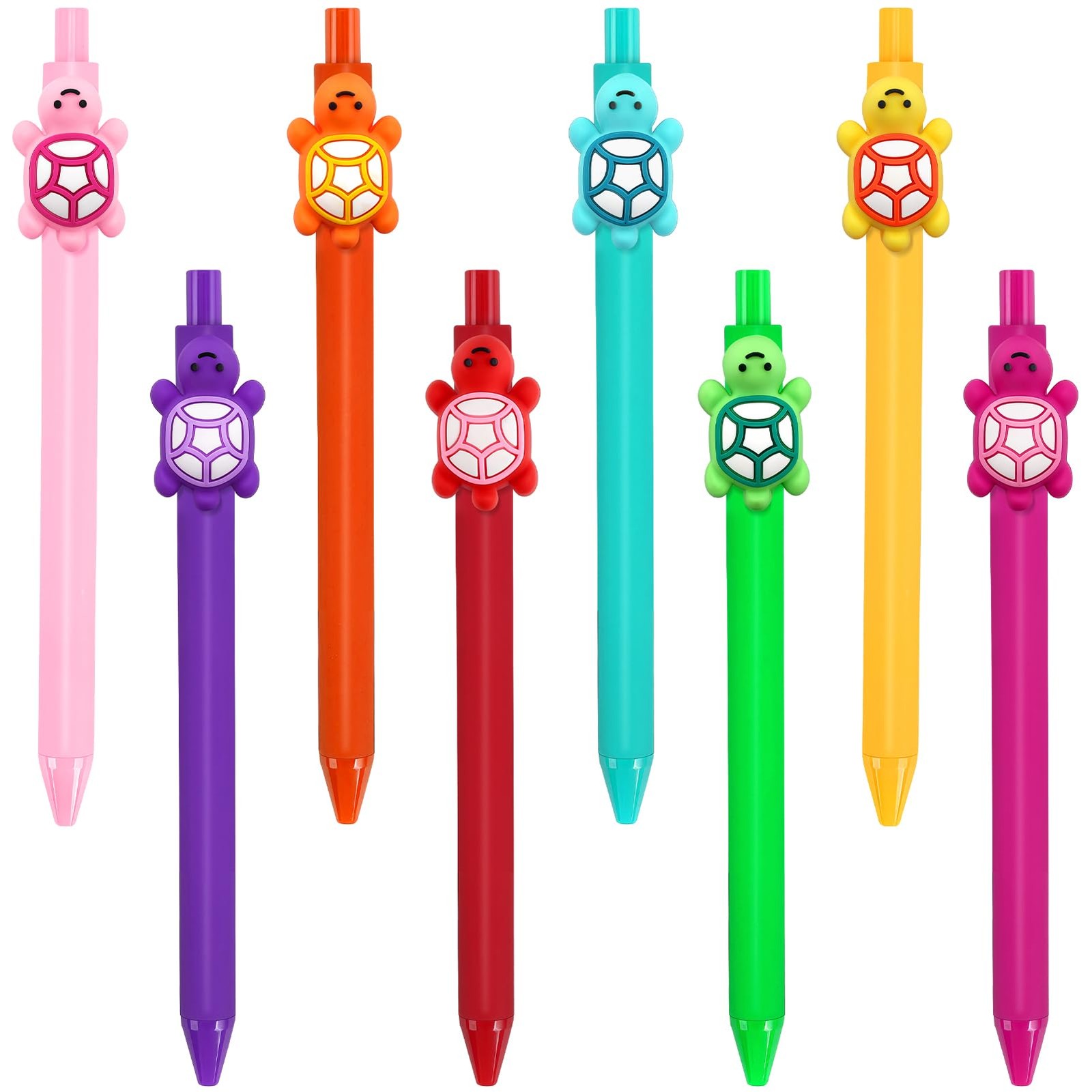 8Pcs Funny Turtle Pens Cute Ballpoint Pens Novelty Stylus Pen Multifunctional…