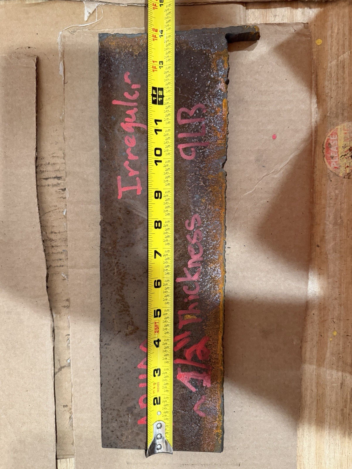 Irregular Piece of Abrasive Resistant Steel Plate – AR400 – 1/2” Thickness