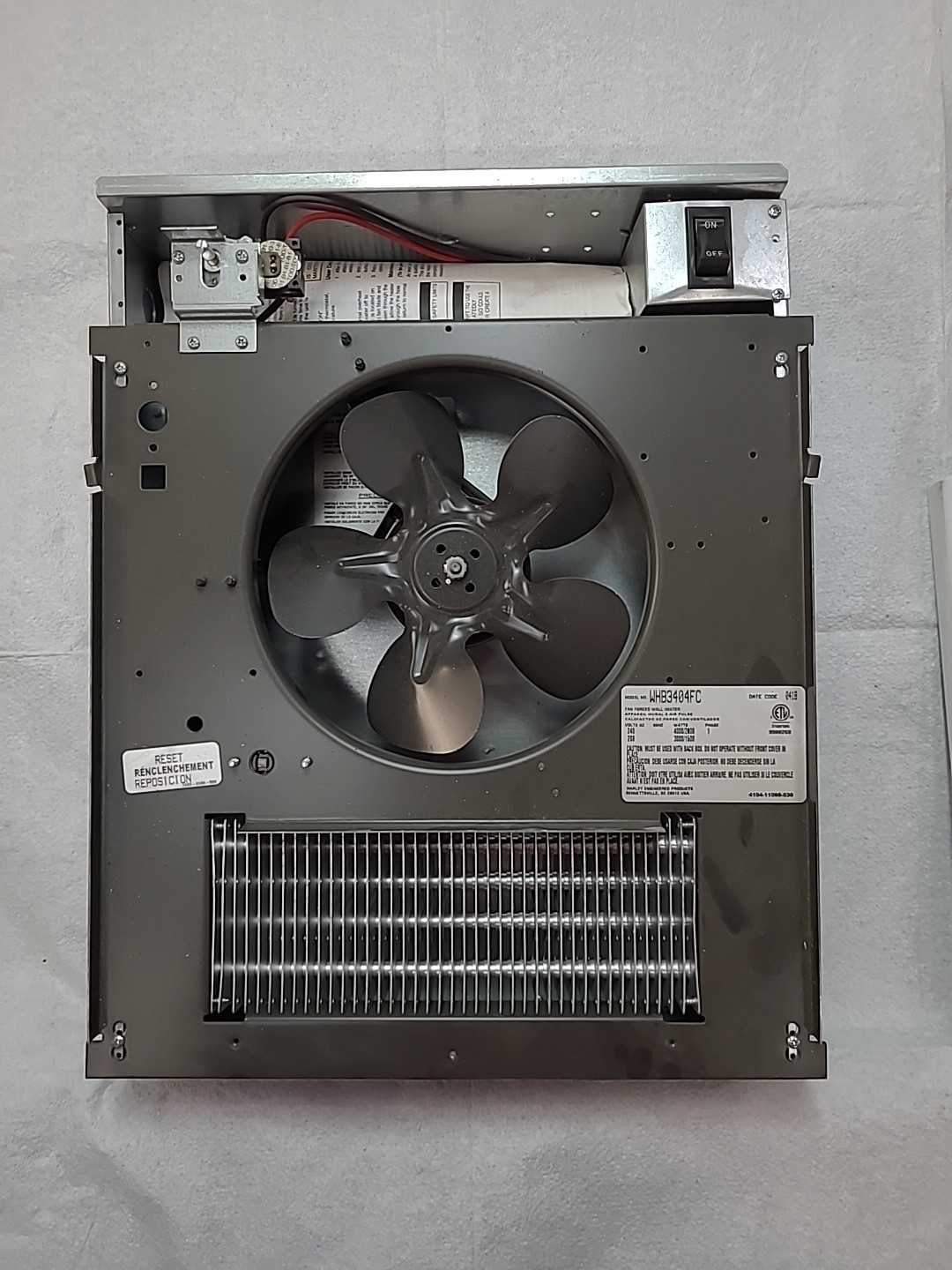QMark CWHB3404FC Commercial Fan-Forced Wall Heater- 4,000/2,000W – 240/208V, 1PH