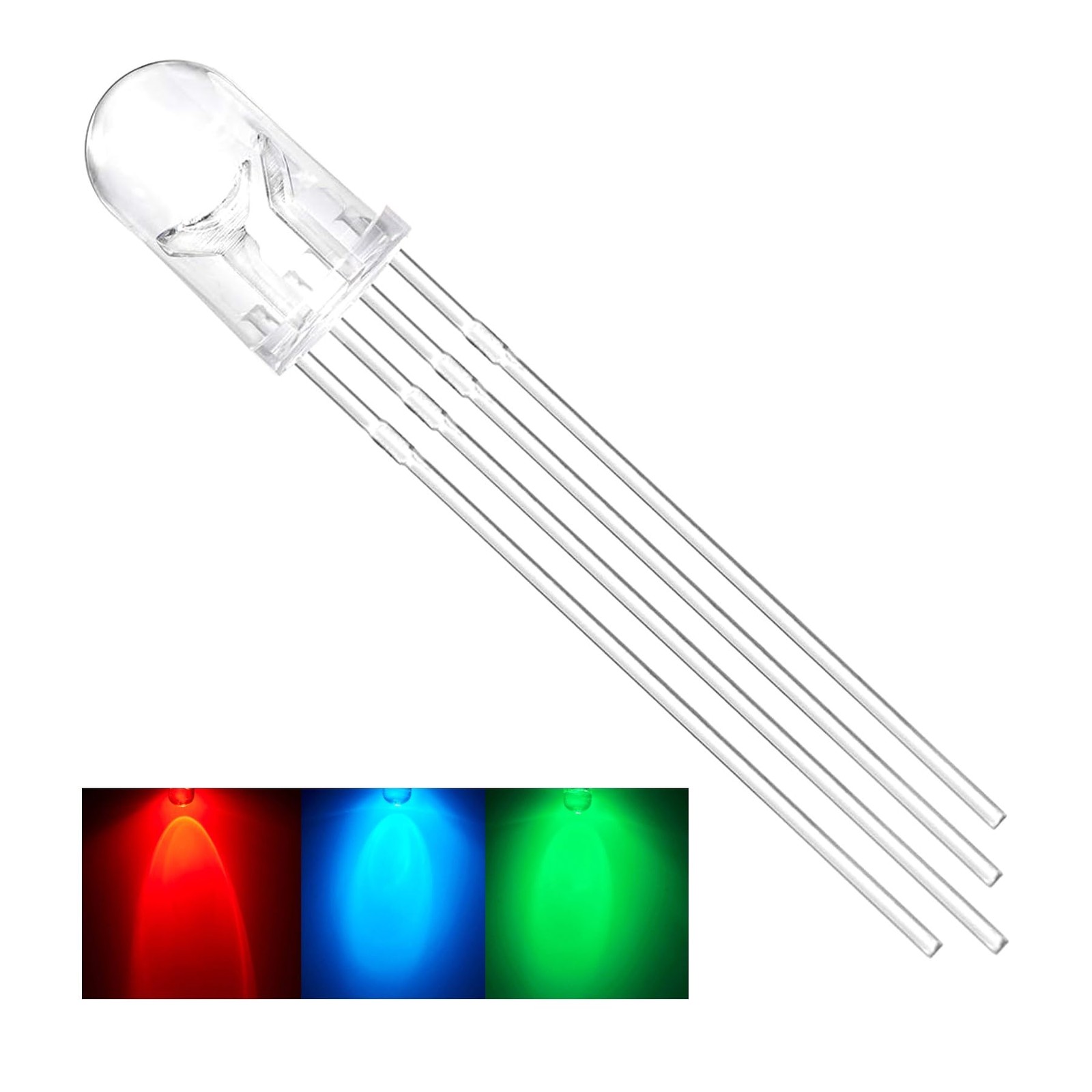 RGB LED for Arduino, ESP32, ESP8266, Raspberry Pi, Common Cathode, 50 Pieces,…