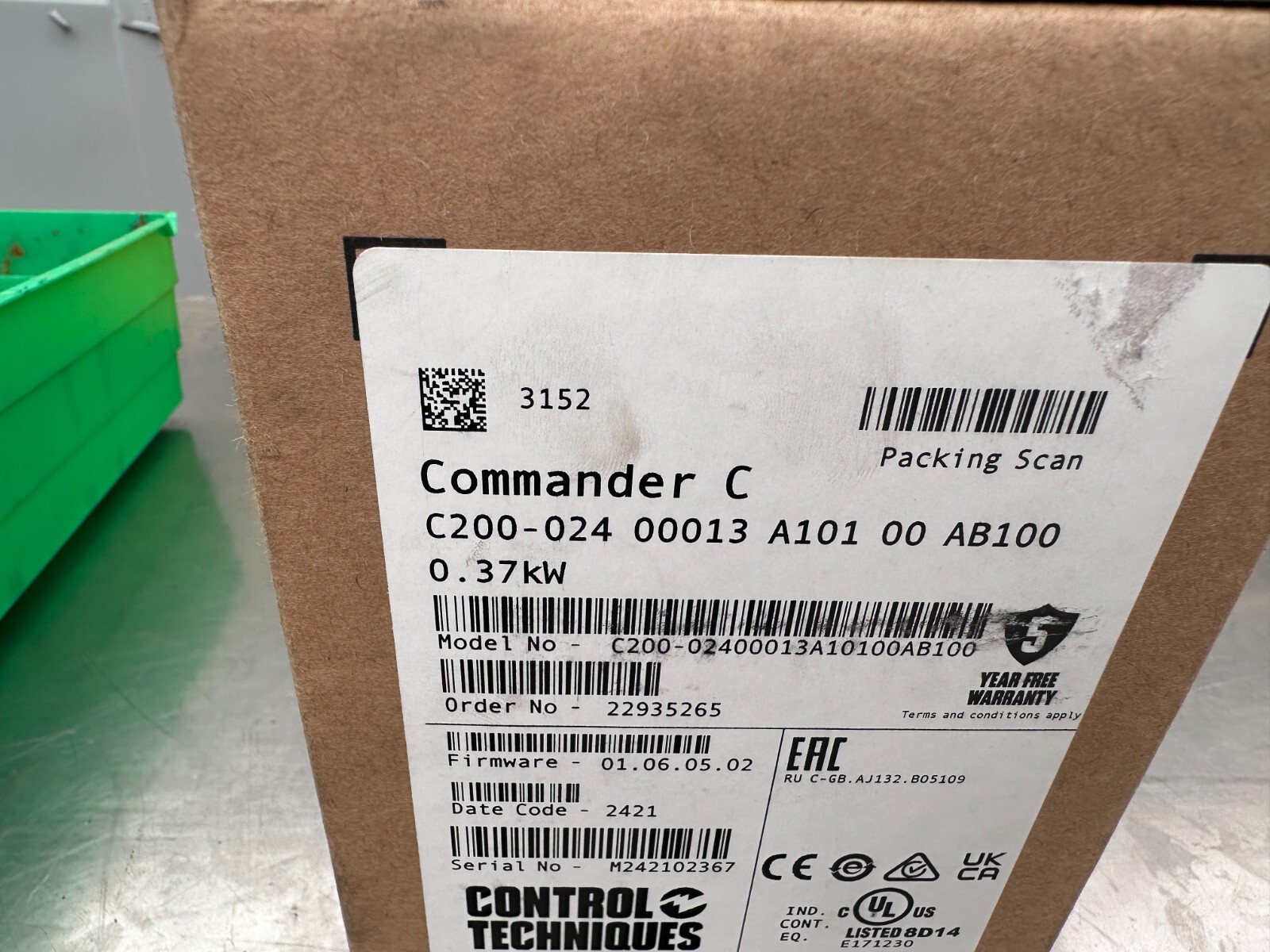 Control Techniques Commander C C200-024 00013 A101 00 AB100 0.37kW