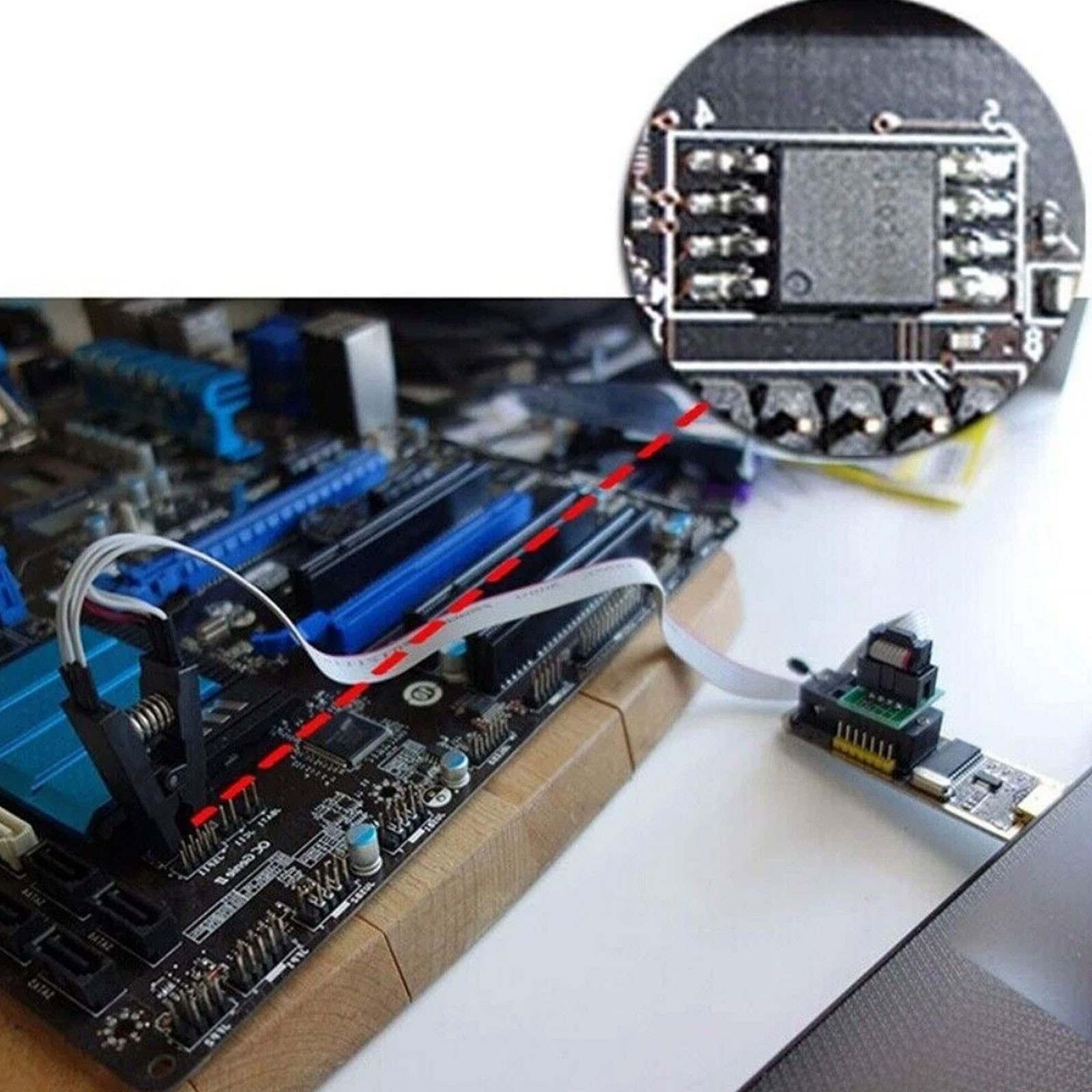 CH341A SOIC8 SOP8 Flash Chip EEPROM Programmer IC BIOS Test Clips 24 25 SeriesaO