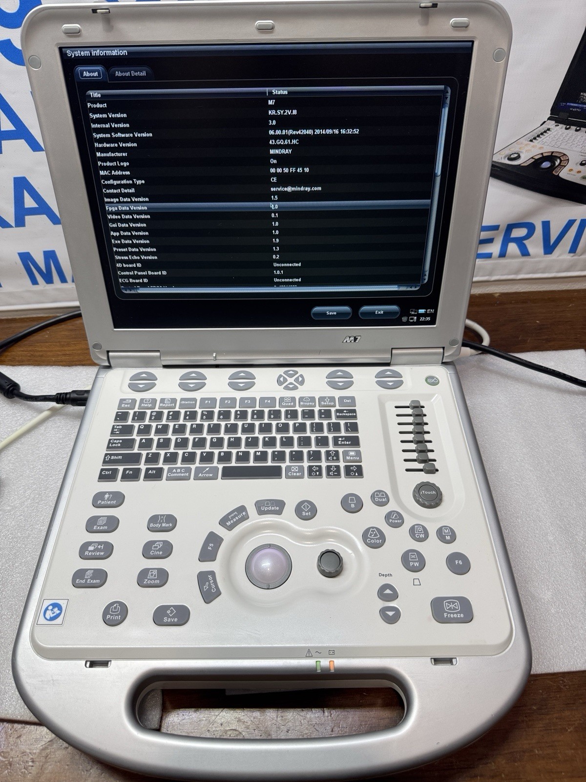Mindray M7 With Linear Transducer 7L4S (YOU WILL RECEIVE WHAT IS IN THE PICTURE)