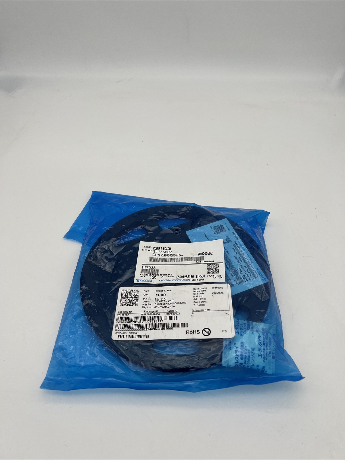 Kyocera Crystal Unit CX3225SA20000D0GTAZ2 20.0000MHZ 1000 pcs