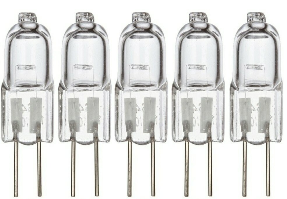 🤡💡💡(5x) 12V 20W G-6.35 Bi-Pin Base – Miniature Halogen Bulb – 2 Pin