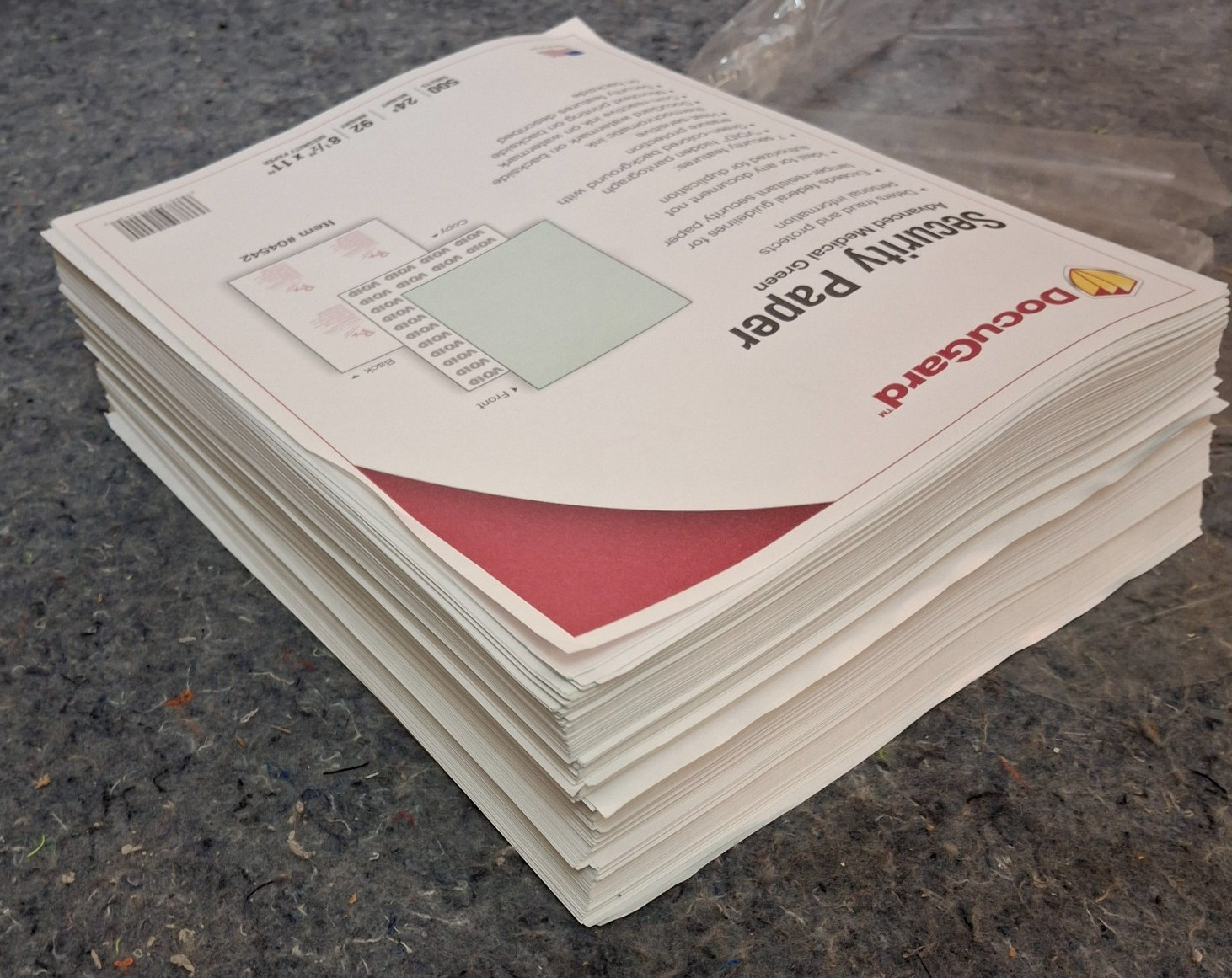 Docugard Security Paper 500 Sheets 8.5″ x 11″ Advanced Medical Green #04542