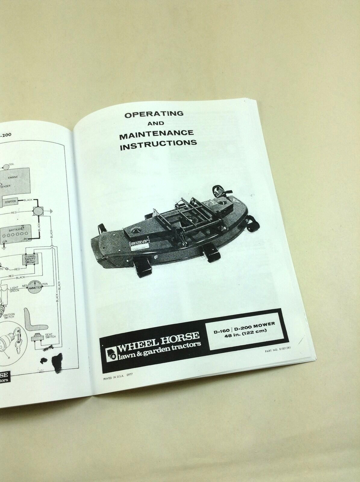Wheel Horse C-101 C-121 C-141 Garden Tractor Lawn Mower Operators Owners Manual