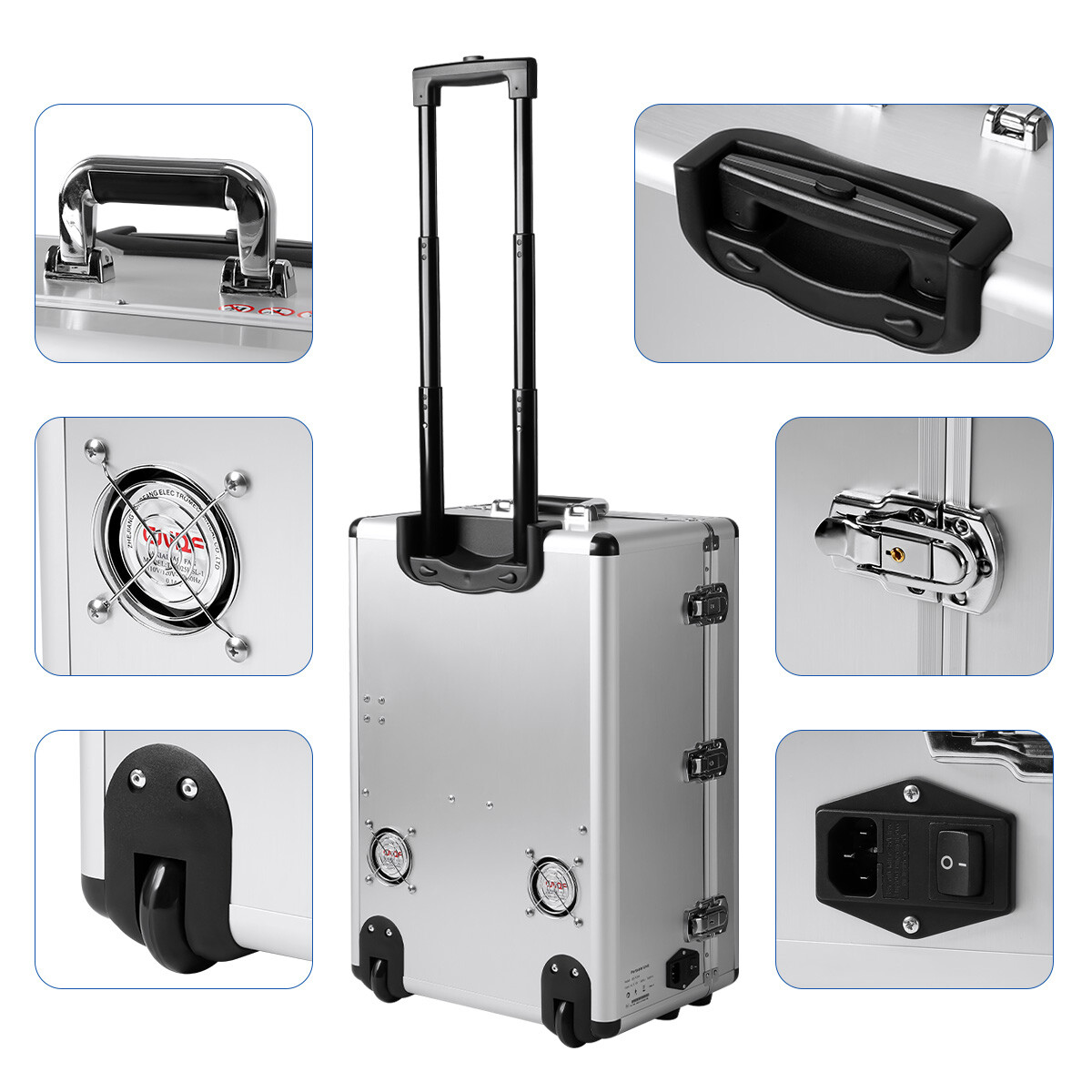 Portable Dental Delivery Unit Air Compressor Strong Suction/Handpiece Kit 4 Hole