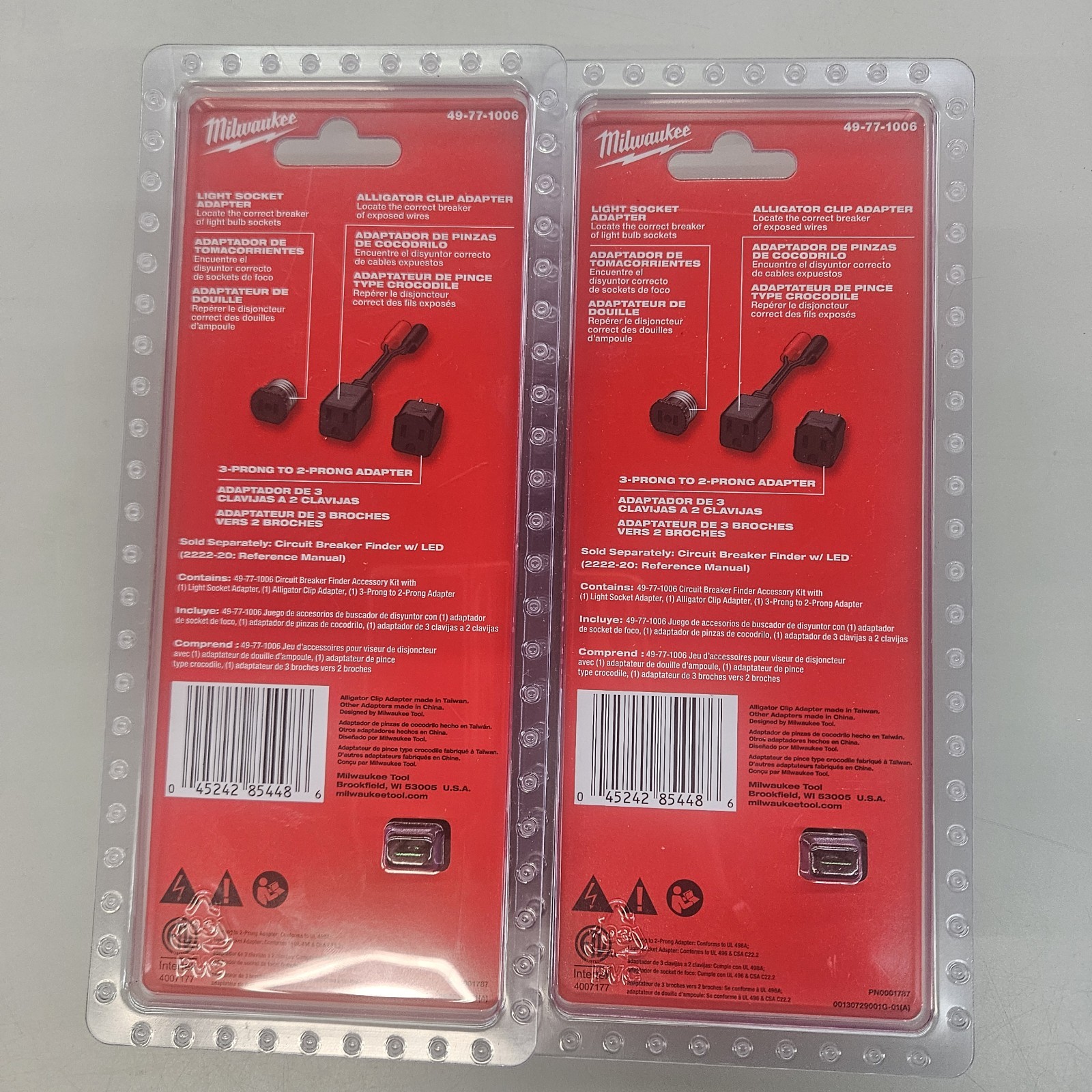 Lot of 2 Milwaukee 49-77-1006 Circuit Breaker Finder Accessory Kit