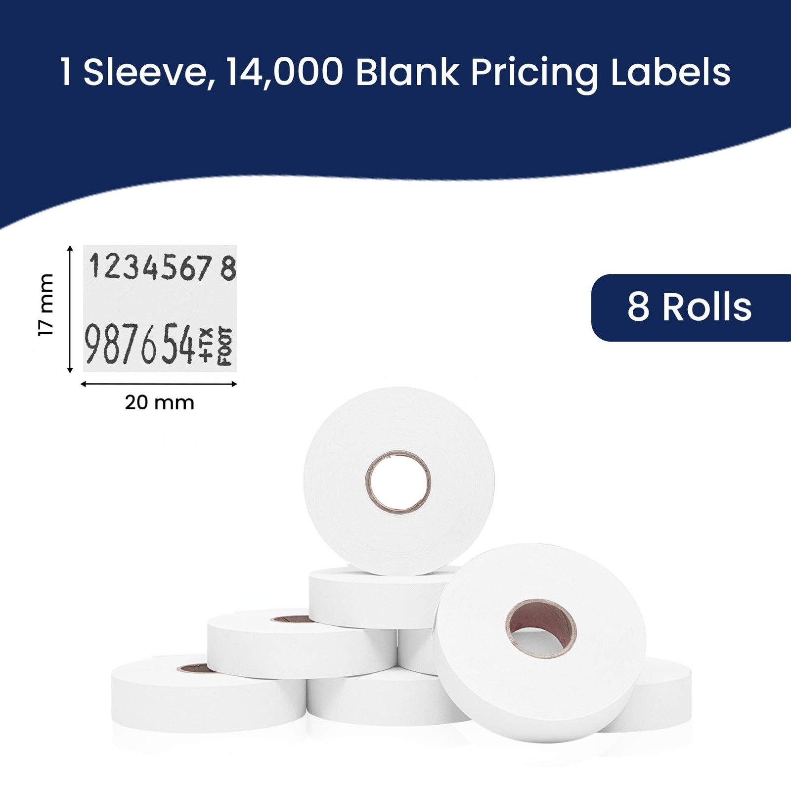 Pricing Labels for Monarch 1136 White – 14,000 Labels w/ 8 Rolls Value Pack, …