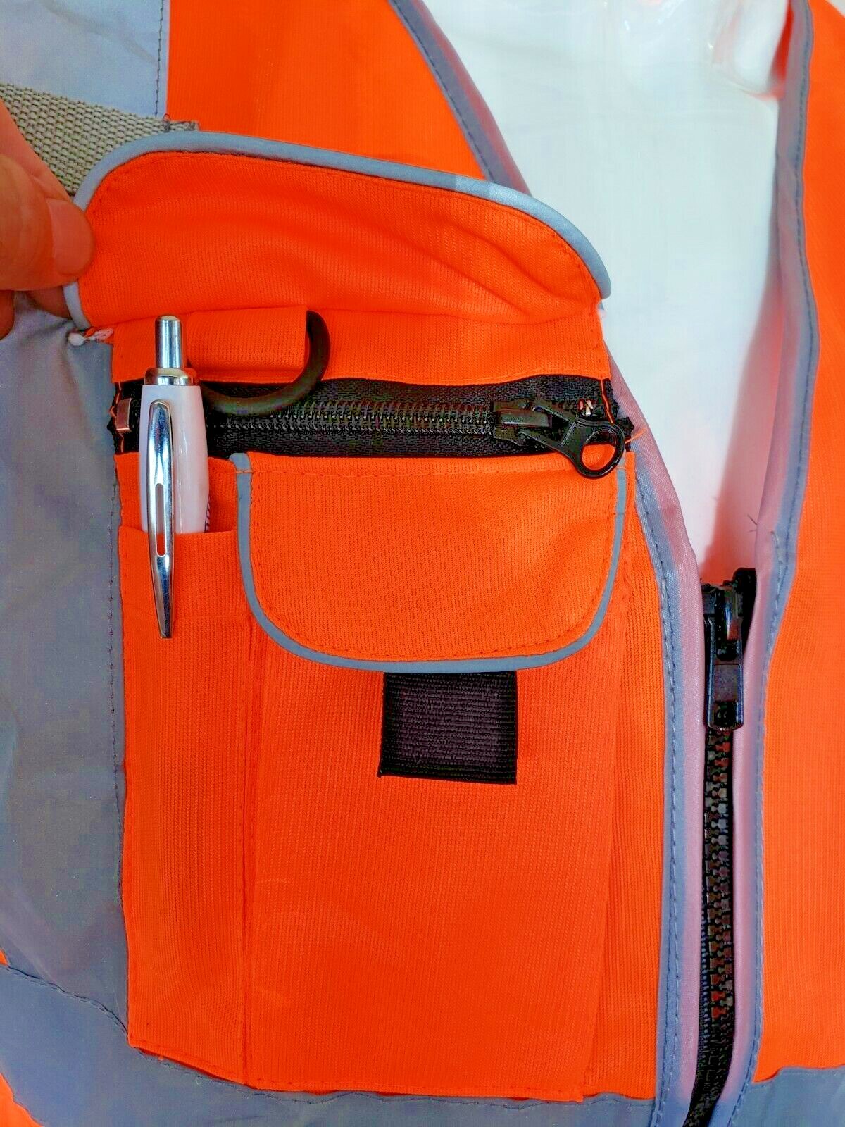 Class 2 Hi Visibility Reflective Orange Safety Vest (Small to 2XL)