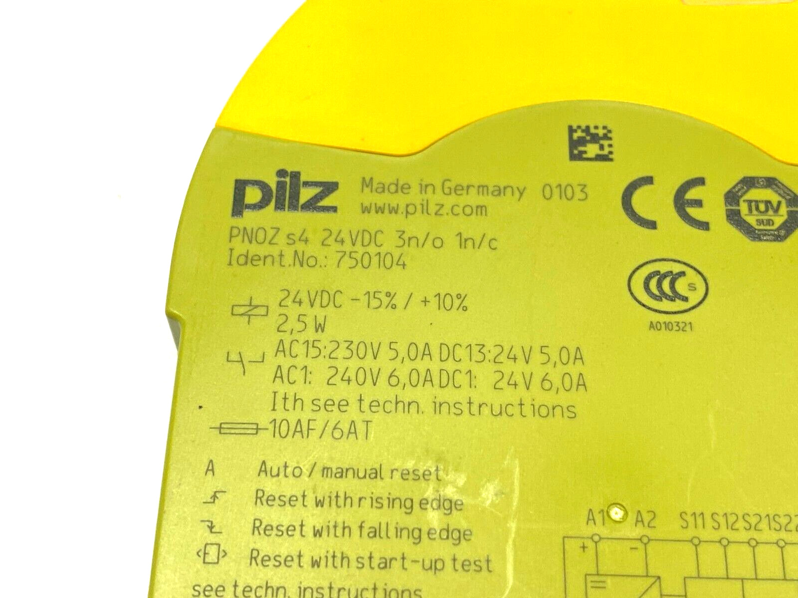 Pilz PNOZ s4 24VDC 3n/o 1n/c Standalone Sigma Safety Relay 750104 NO TERMINALS