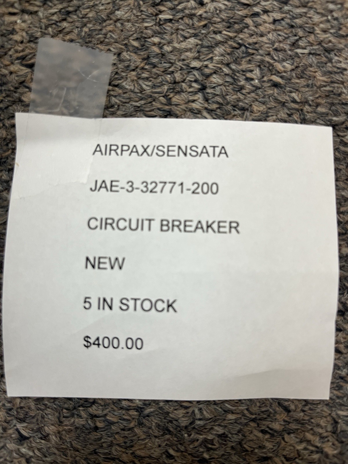 Airpax/Sensata Circuit Breaker 200A 3-Pole P/N JAE-3-32771-200