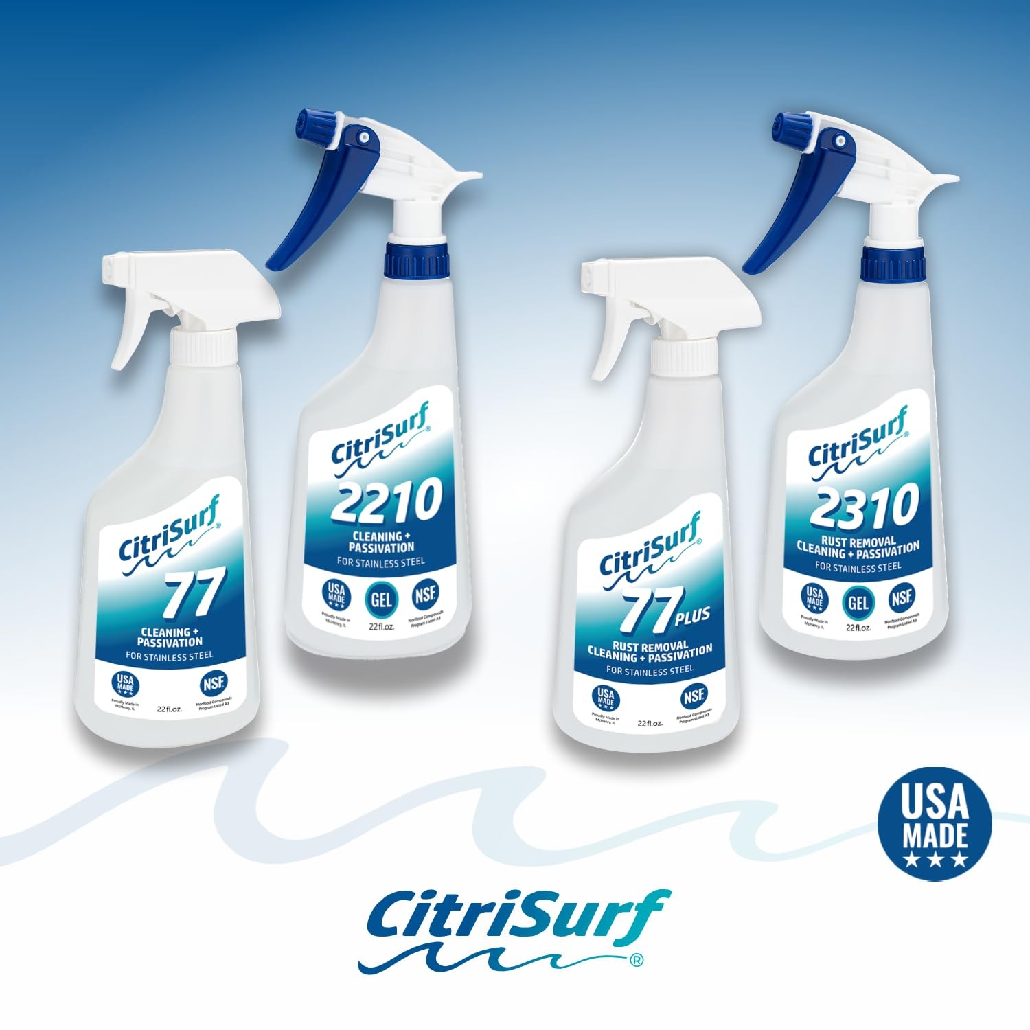 CitriSurf® 77 Stainless Steel Passivation Cleaner – 22 Fl Oz (Pack of 1)