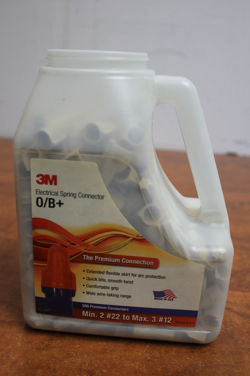 3M O/B+ Beige Premium Electrical Spring Wire Connectors QTY: 475