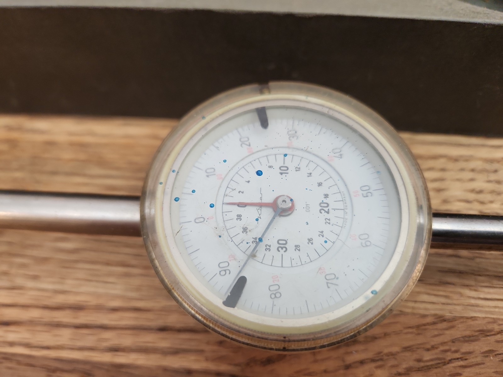 Kafer Long Range Dial Indicator, 0-4″ Range, Magnetic Back Mount
