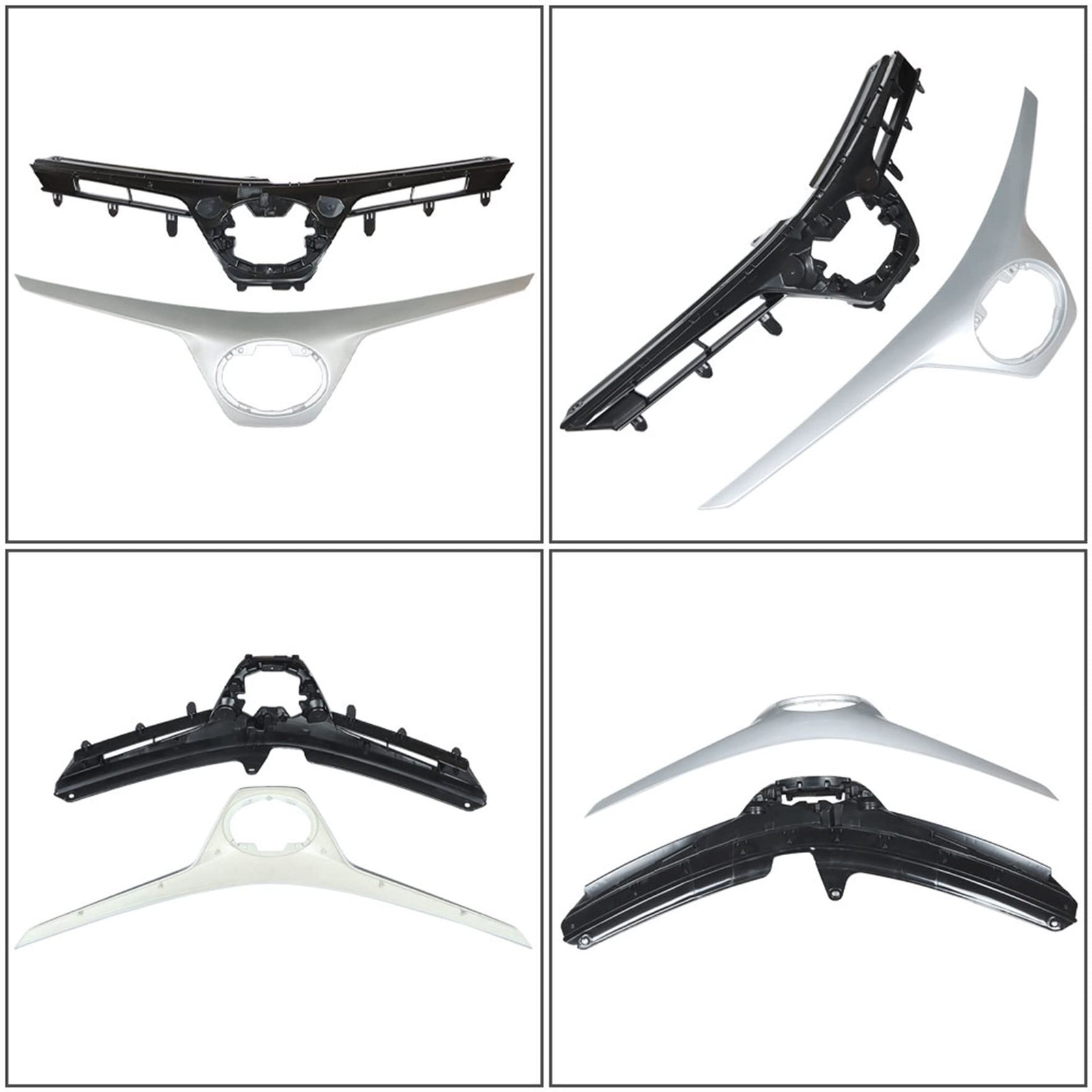 Front Bumper Upper & Lower Grille 2-Pack Corolla SE XSE Sedan 2017-2019