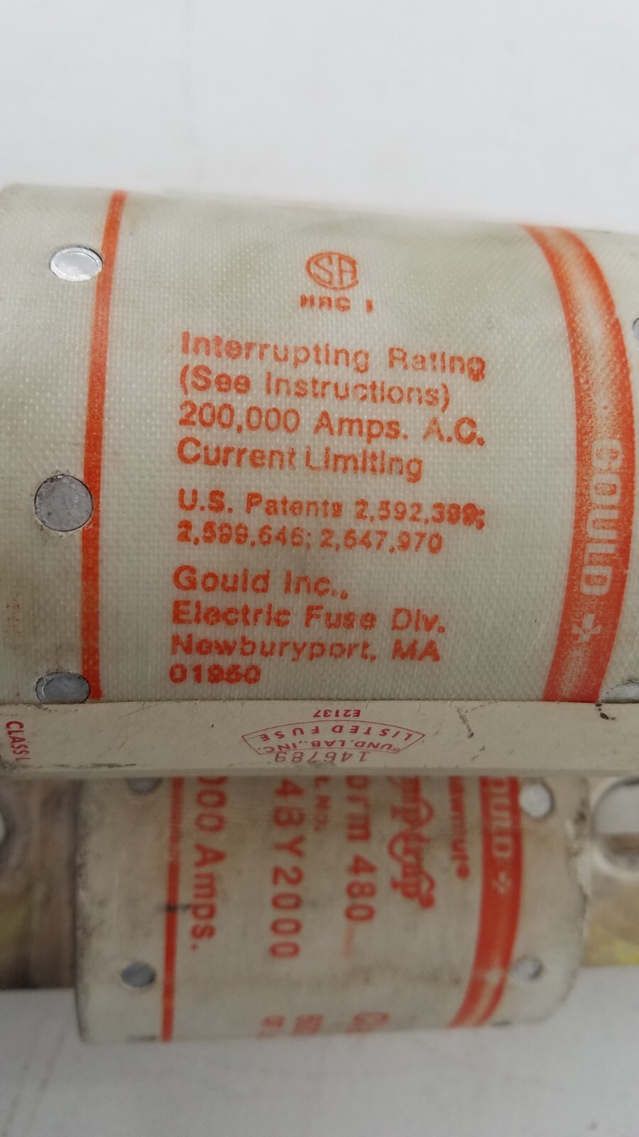 Lot of 3 – A4BY2000 Gould Shawmut 2000 Amp 600V Fuse Class L – Next Day Option