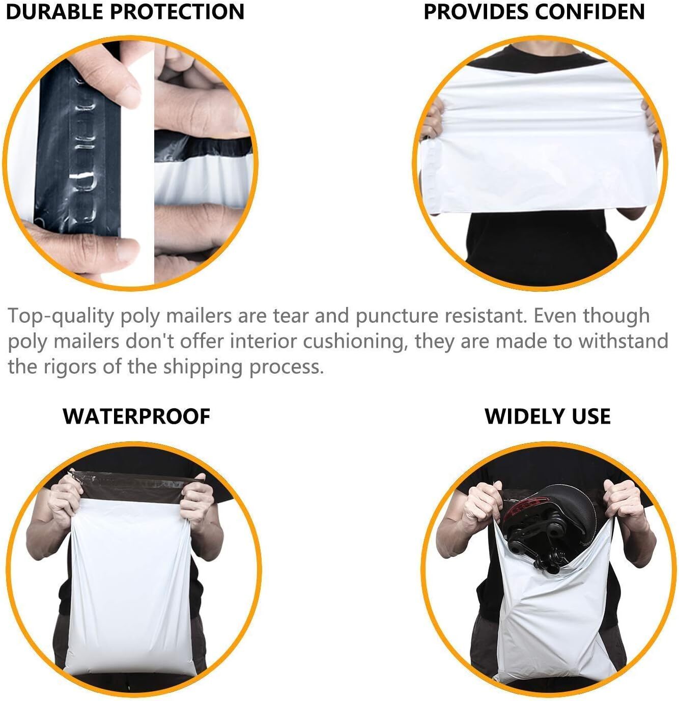 Ultra Heavy Duty 5MIL Poly Mailers Shipping Mailing Poly Bags 19in X 24in