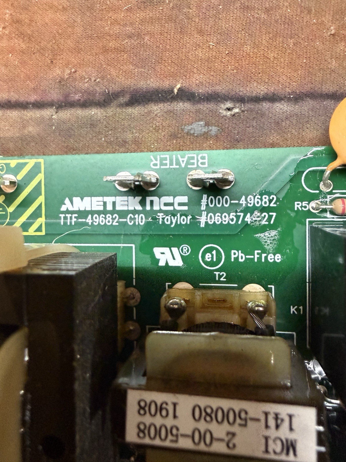 Taylor X69574 SER Power Board Used