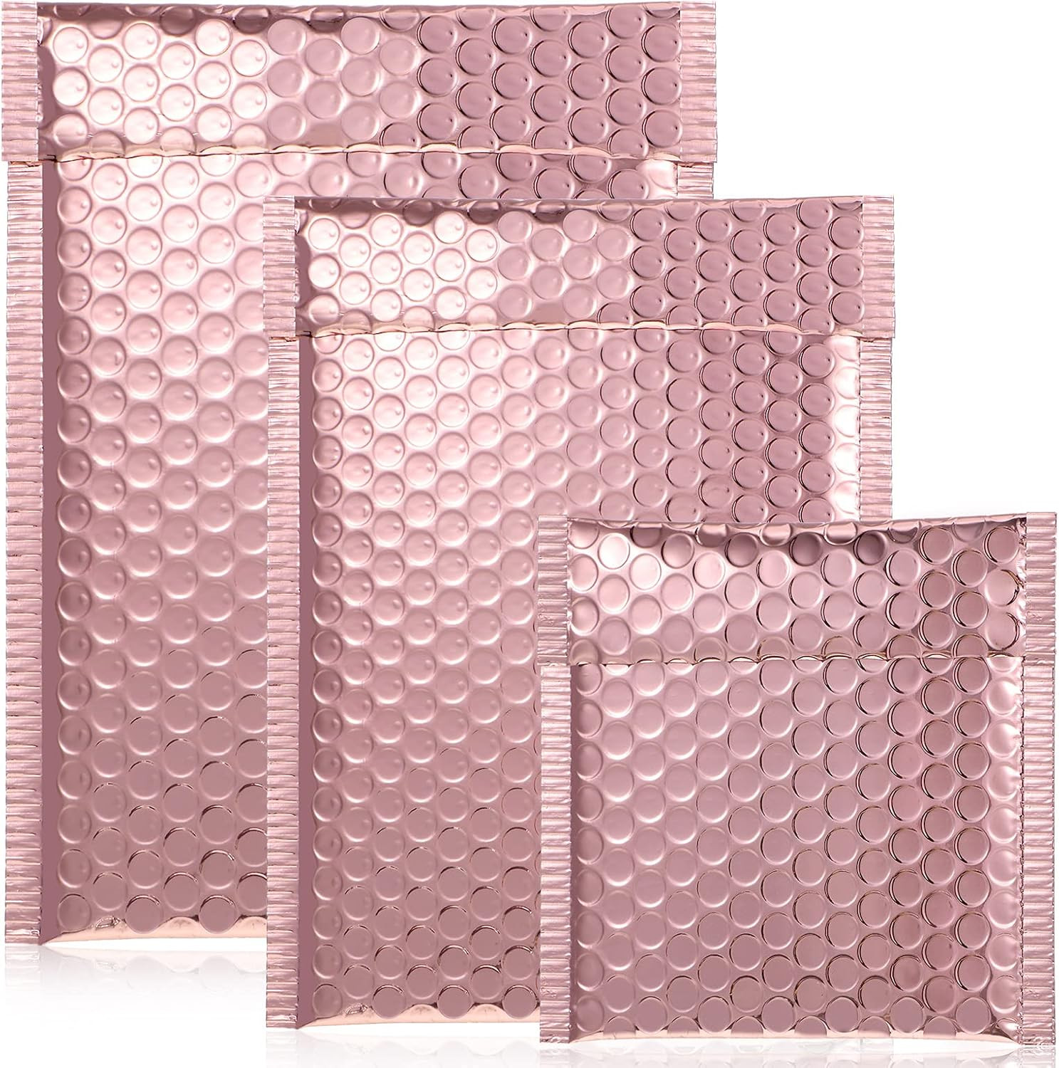 50 Pieces Bubble Mailers 3 Sizes Self Seal Adhesive Poly Mailers Metallic Foil G