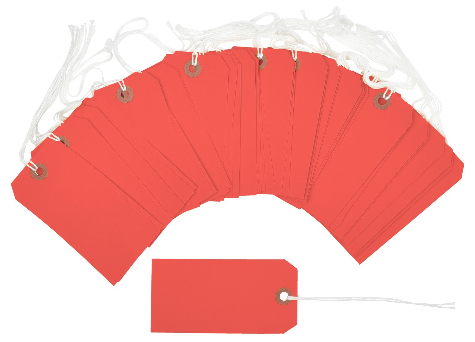 100 Red Tags 4 3/4″ x 2 3/8″ Size 5 Inventory Shipping Hang Tag with String