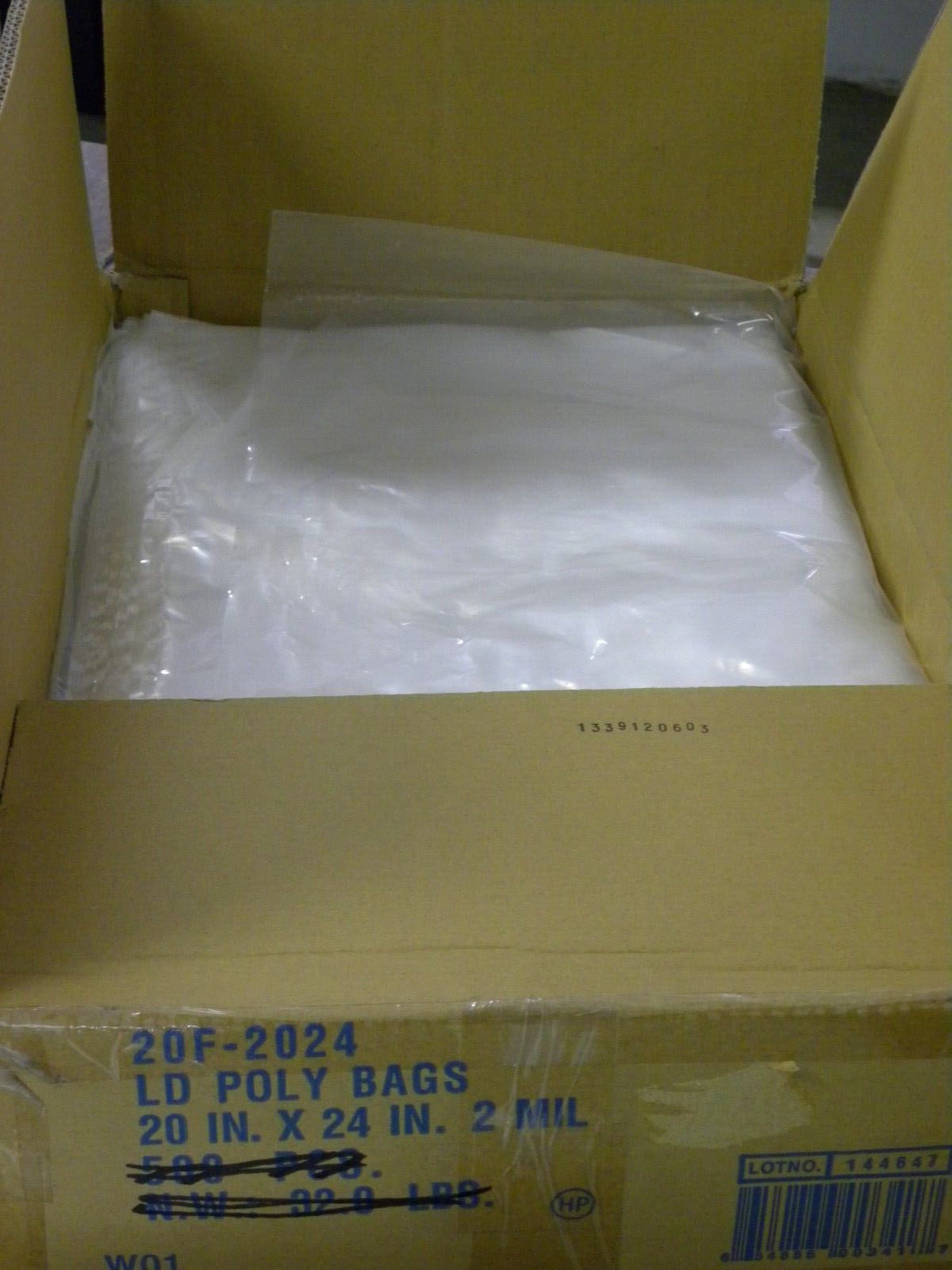 100 Pcs 20″ x 24″ Clear Open Top Poly Bags Lay Flat Plastic Packaging 2Mil Thick