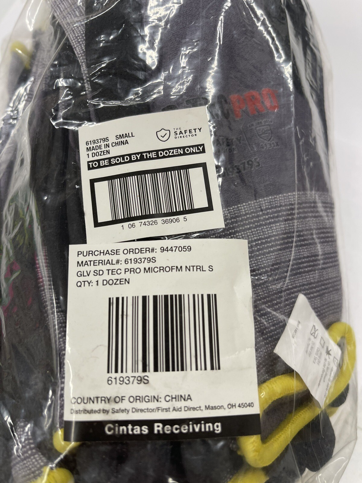 12 Pairs 15 Gauge Size Small Nylon Lycra Black Micro Foam Nitrile Coating Gloves