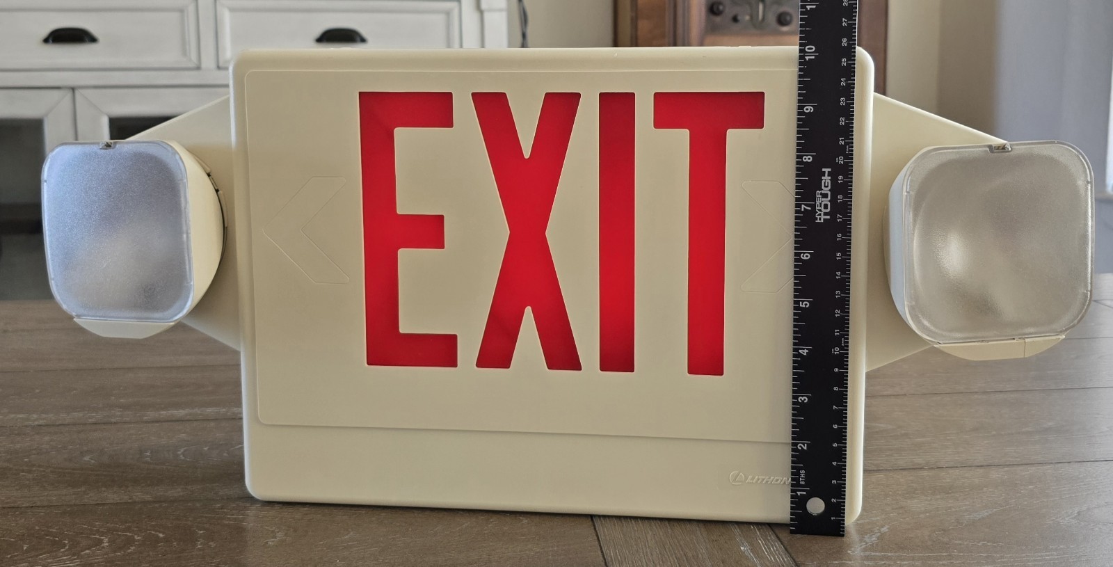 Commercial Electric Emergency Exit Sign Light Combo Untested… AS IS!
