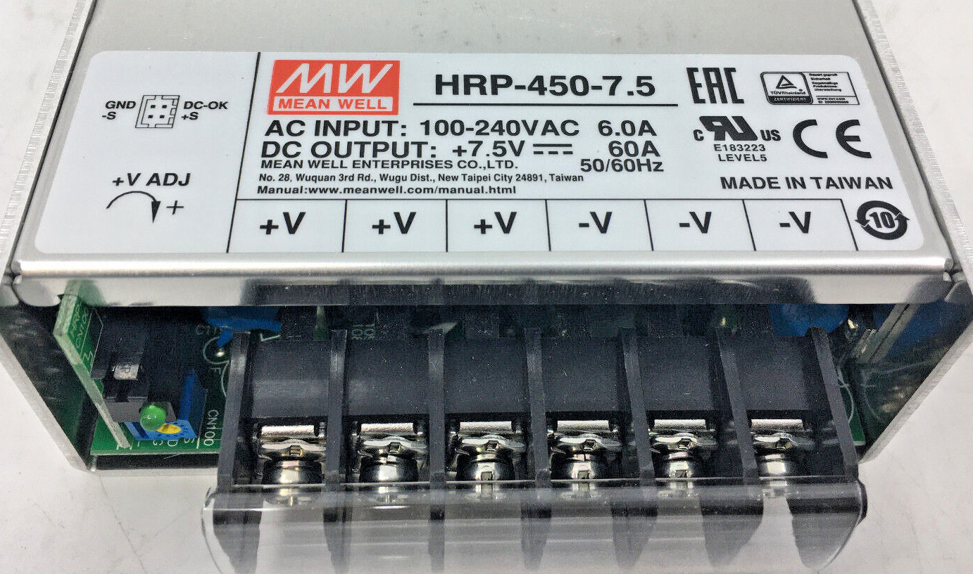 Mean Well HRP-450-7.5 60A 7.5V 450W Switching Power Supply NEW